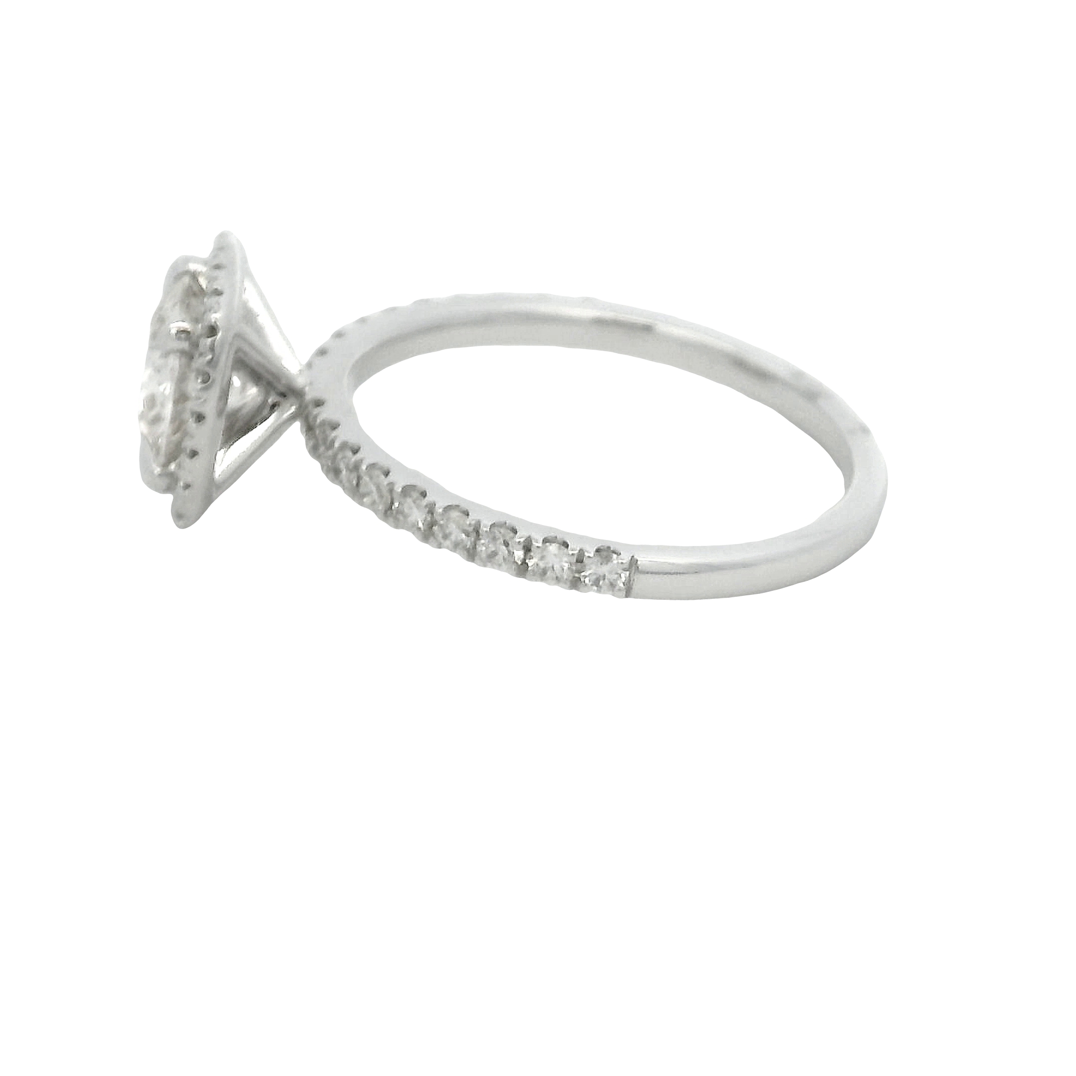 14k White Gold Diamond Engagement Ring