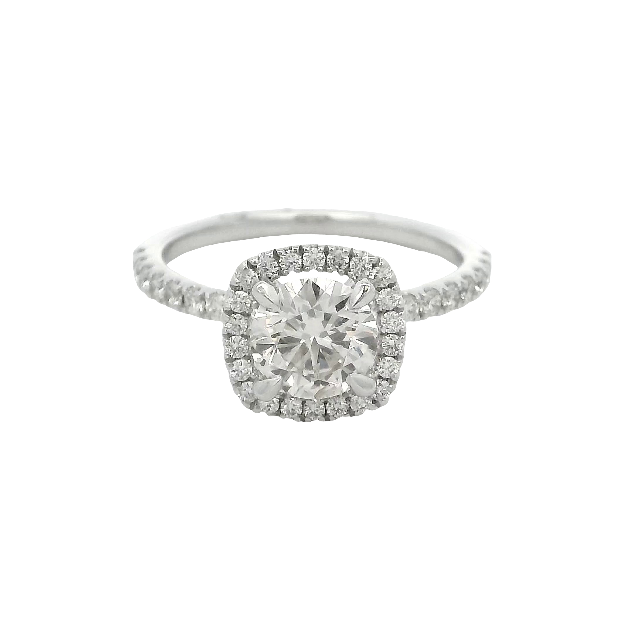 14k White Gold Diamond Engagement Ring