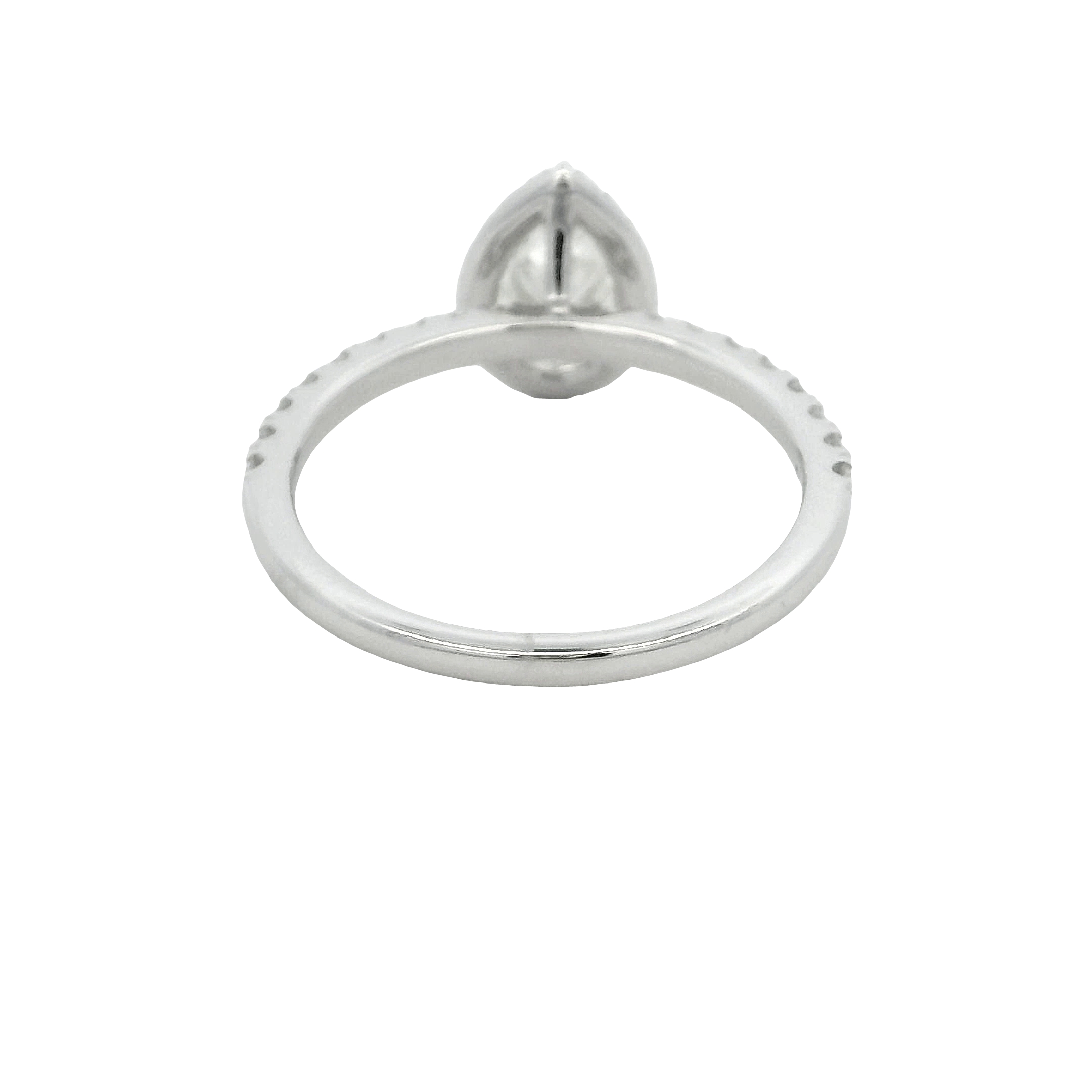 14k White Gold Pear-shaped Diamond Engagement Ring