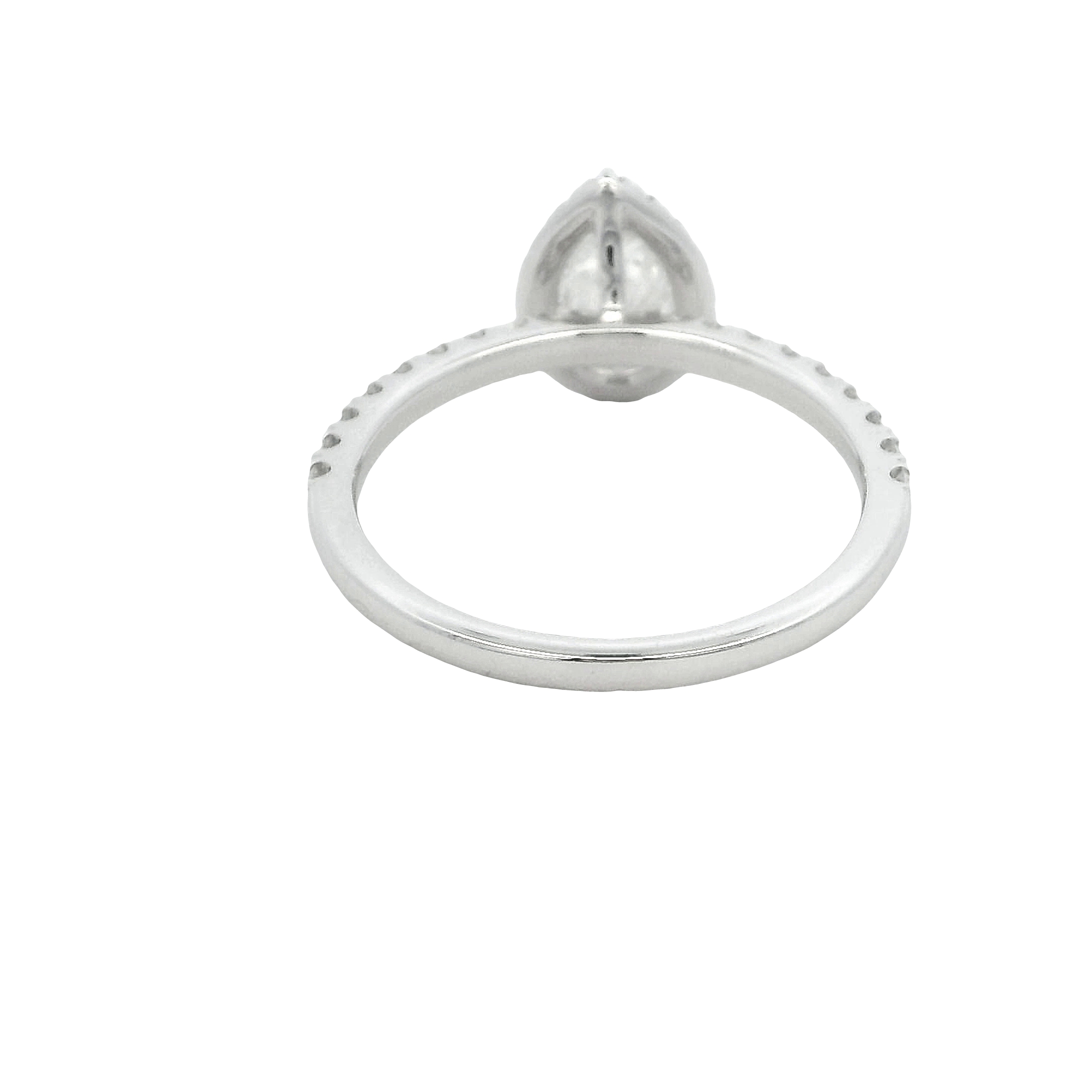 14k White Gold Pear-shaped Diamond Engagement Ring