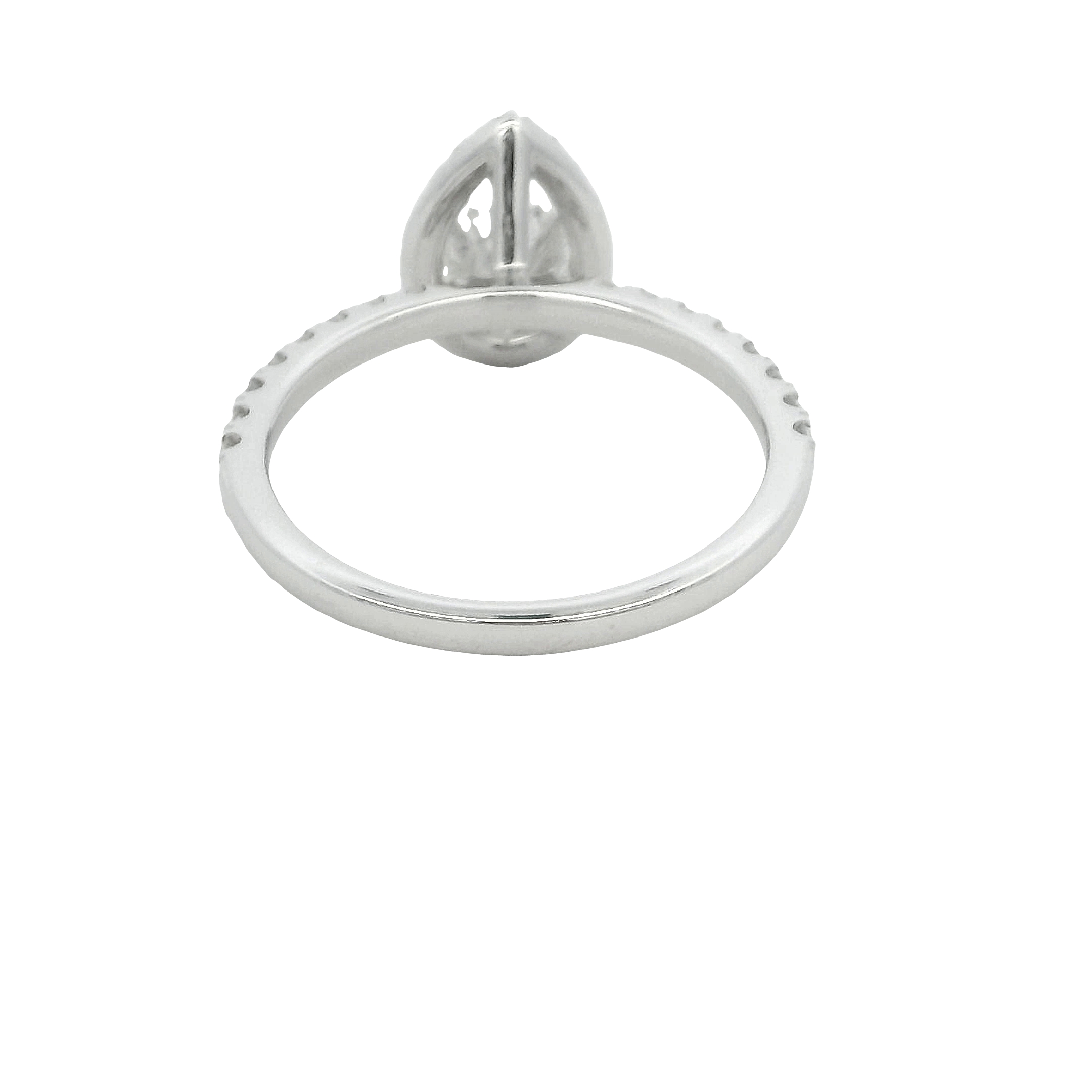 14k White Gold Pear-shaped Diamond Engagement Ring