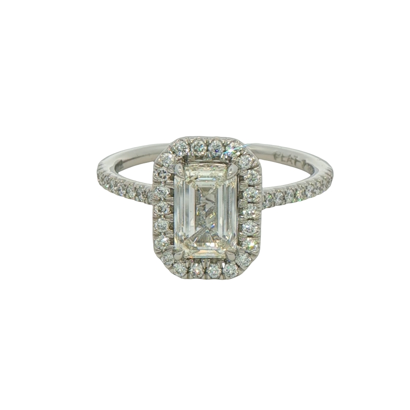 Platinum Diamond Halo Engagement Ring