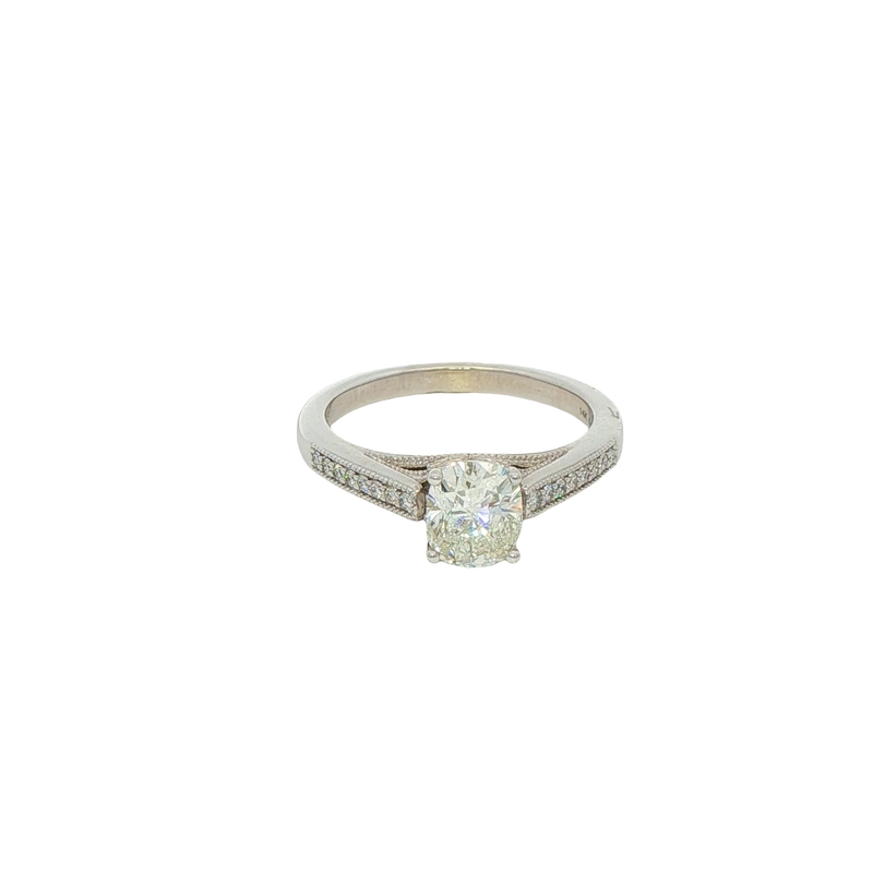 14k White Gold Diamond Engagement Ring
