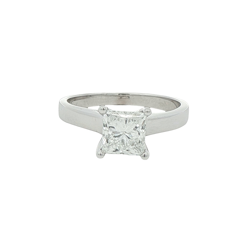 14k White Gold Diamond Engagement Ring