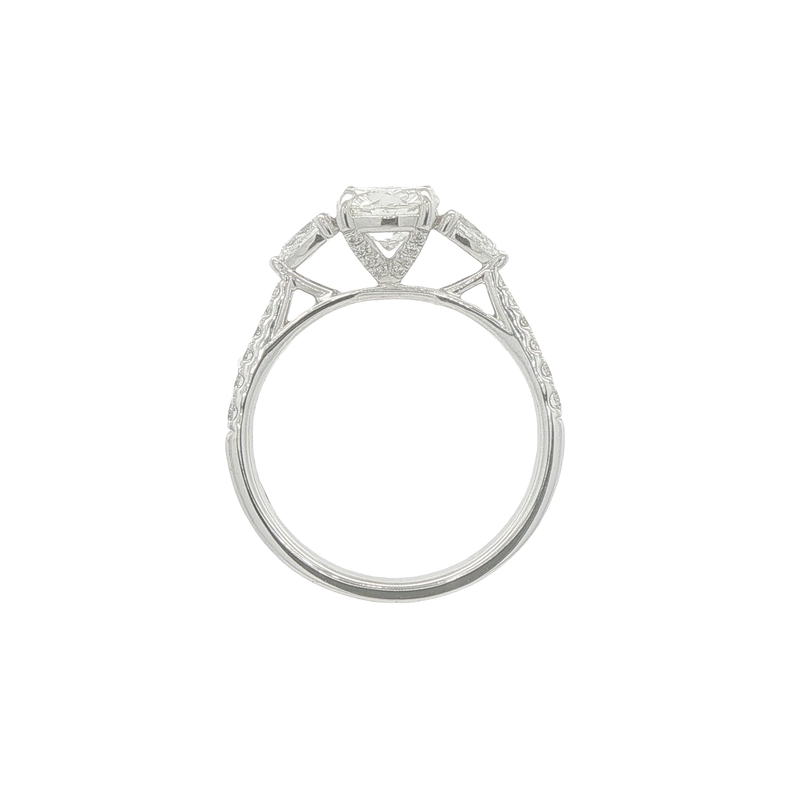 14k White Gold Diamond Engagement Ring