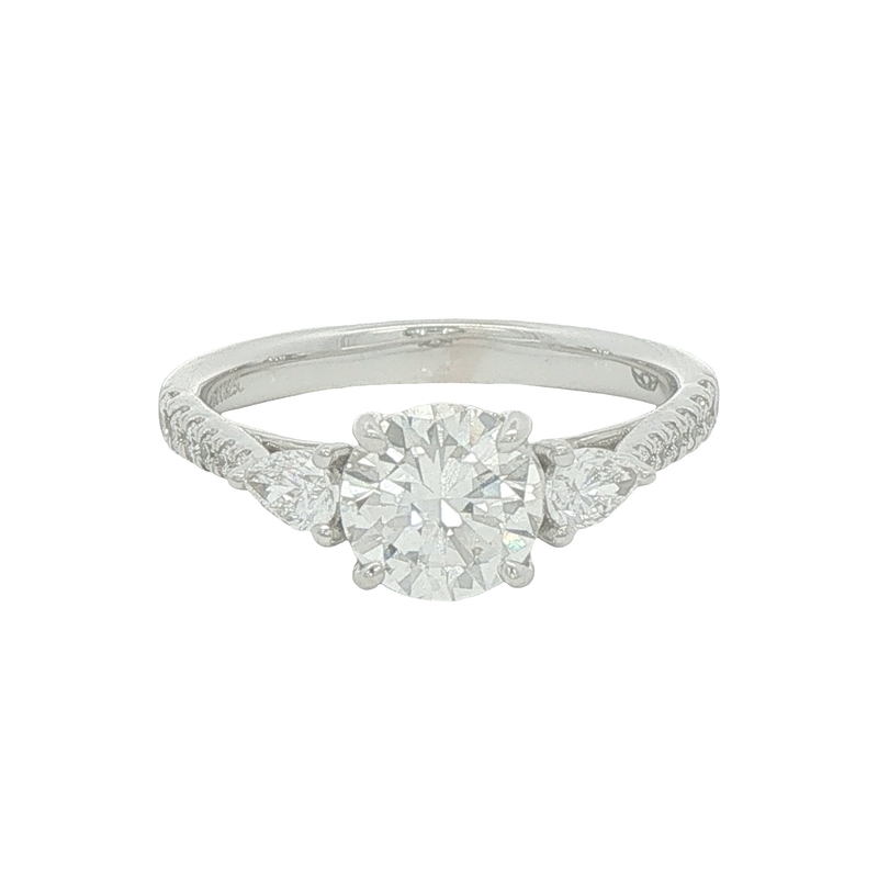 14k White Gold Diamond Engagement Ring