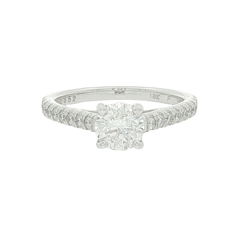 14k White Gold Diamond Engagement Ring
