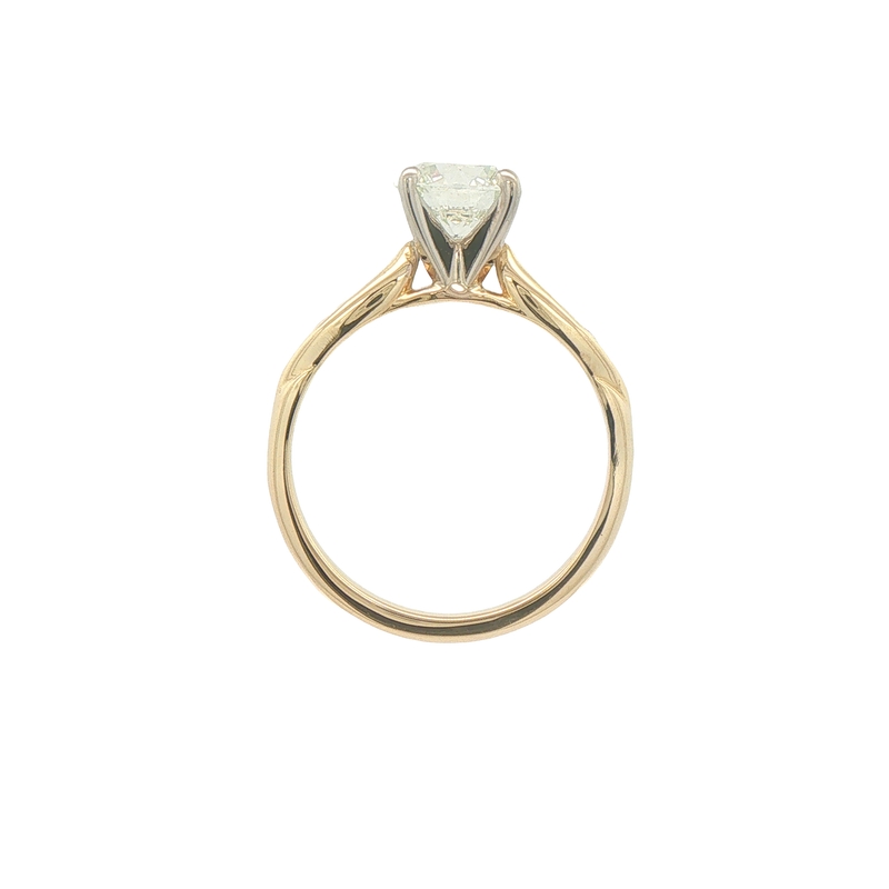 14k Yellow Gold Diamond Engagement Ring