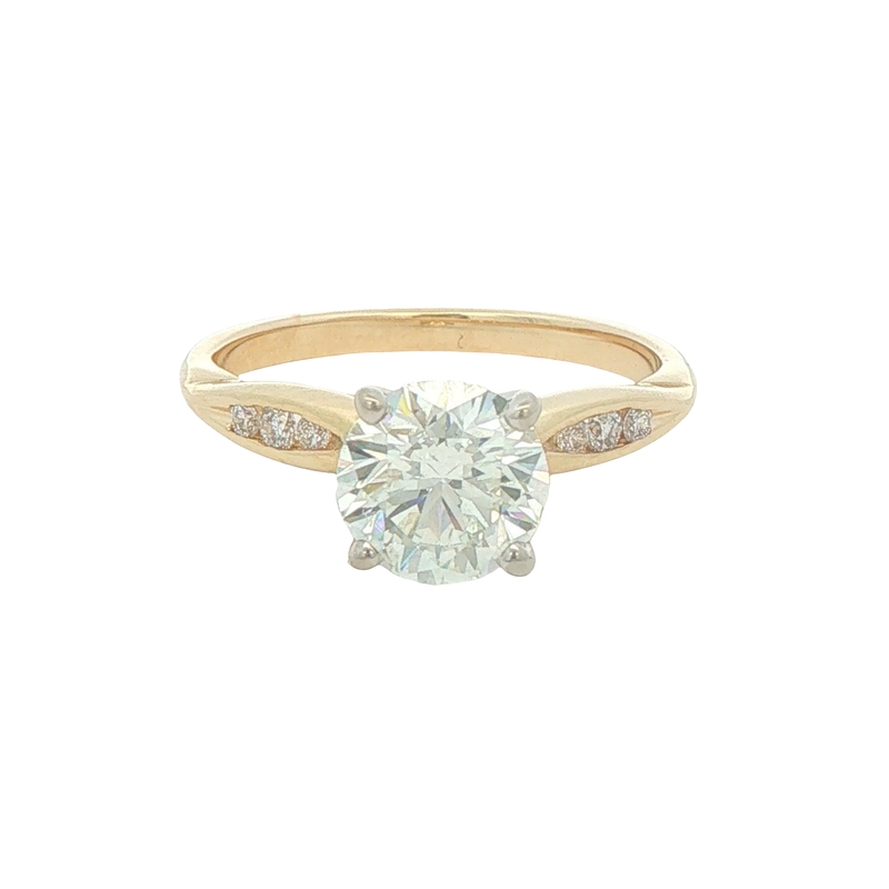 14k Yellow Gold Diamond Engagement Ring