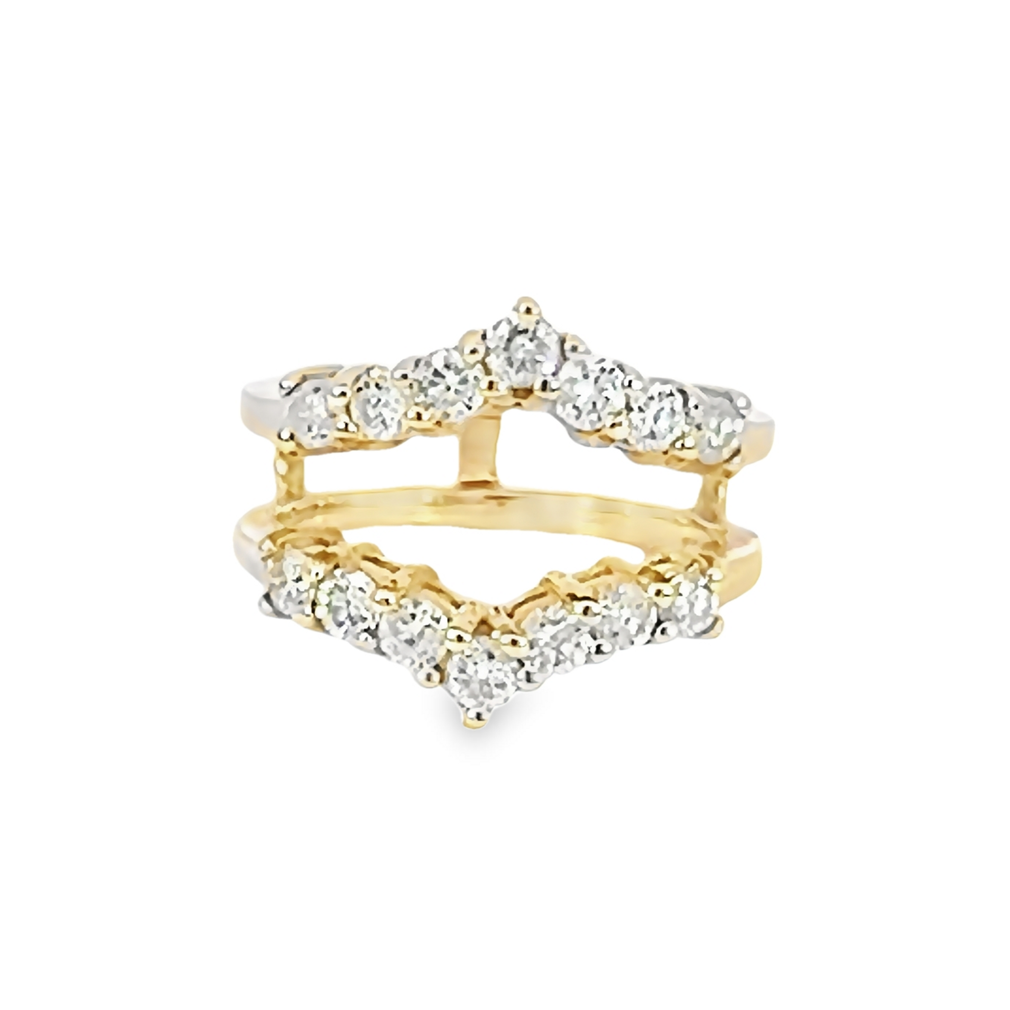 14k Yellow Gold Diamond Ring Enhancer