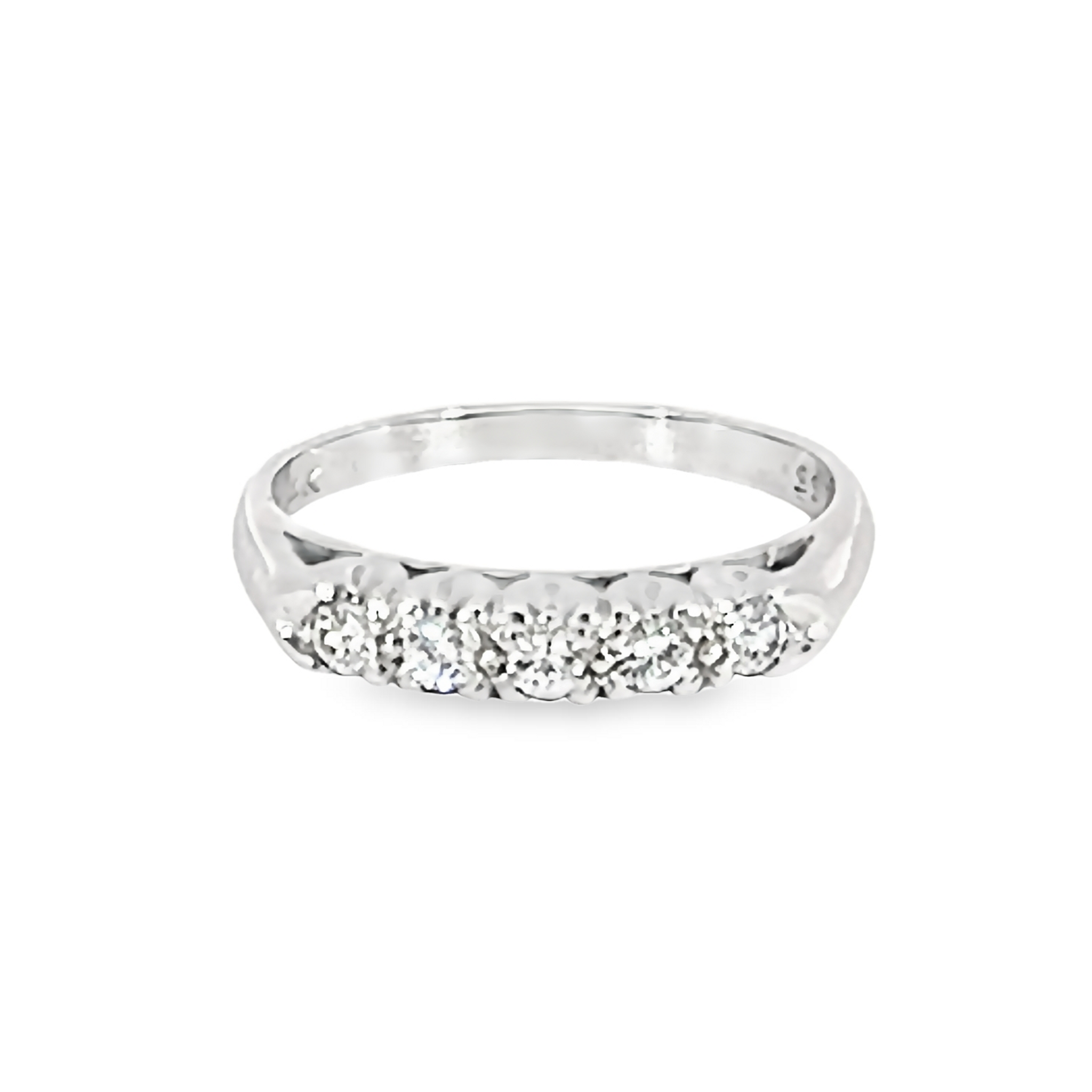 14k White Gold Diamond Band 001 110 04897