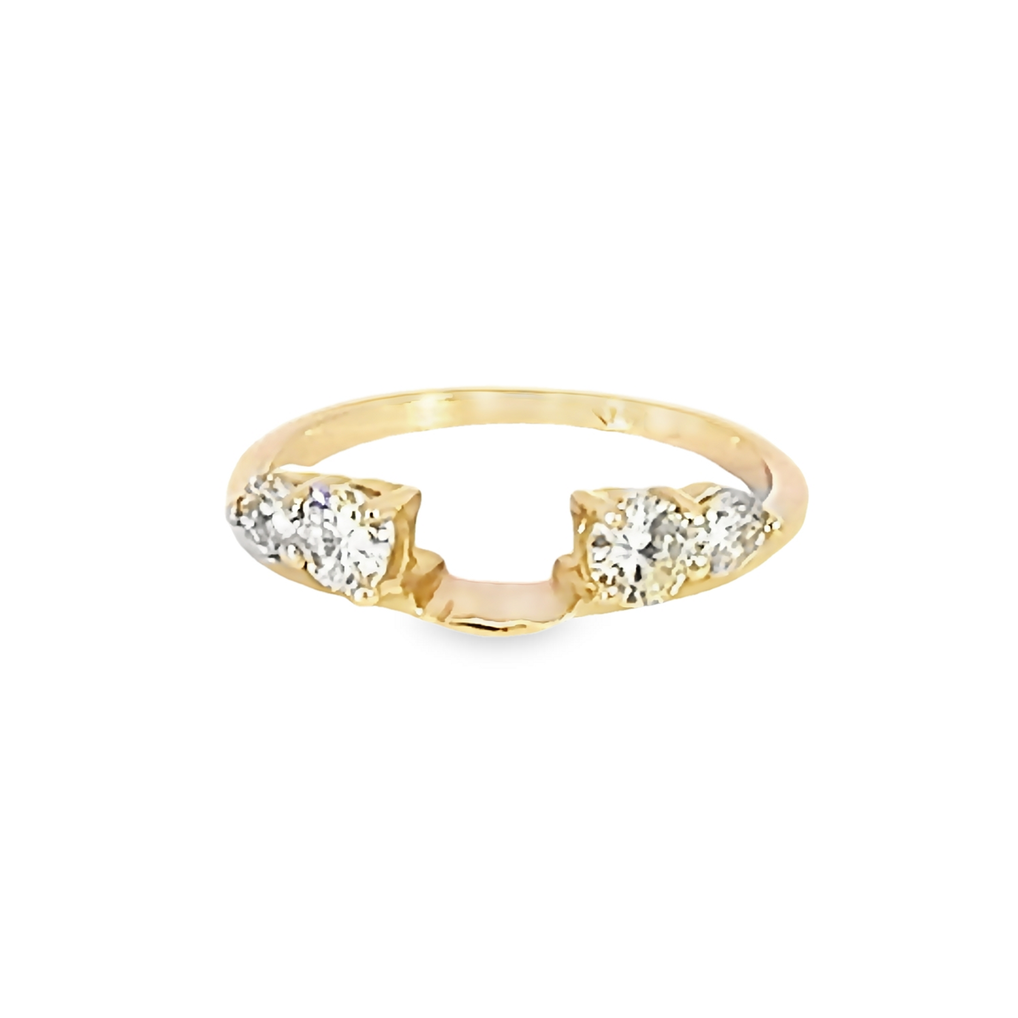 14k Yellow Gold Diamond Ring Wrap