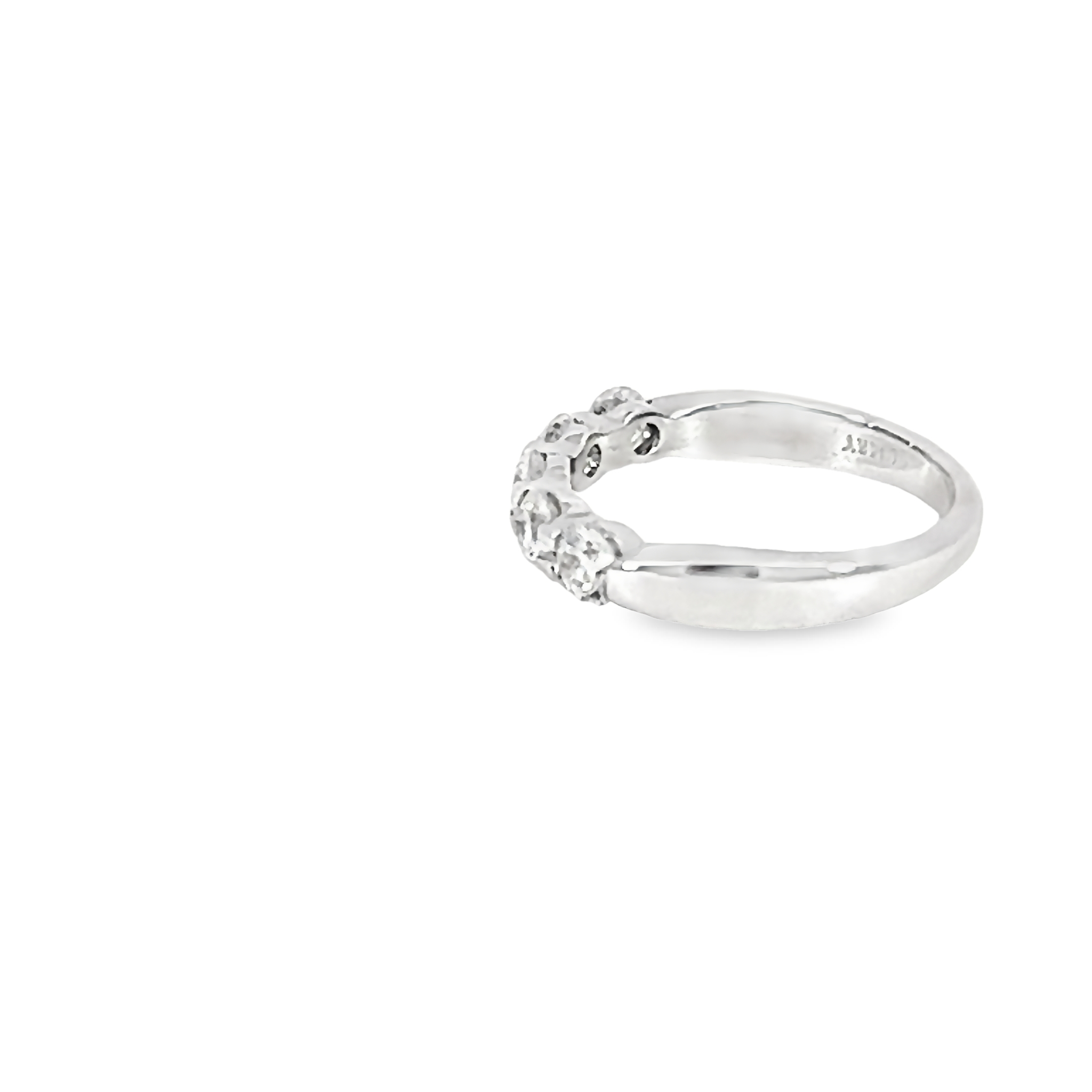 14k White Gold Diamond Wedding Band
