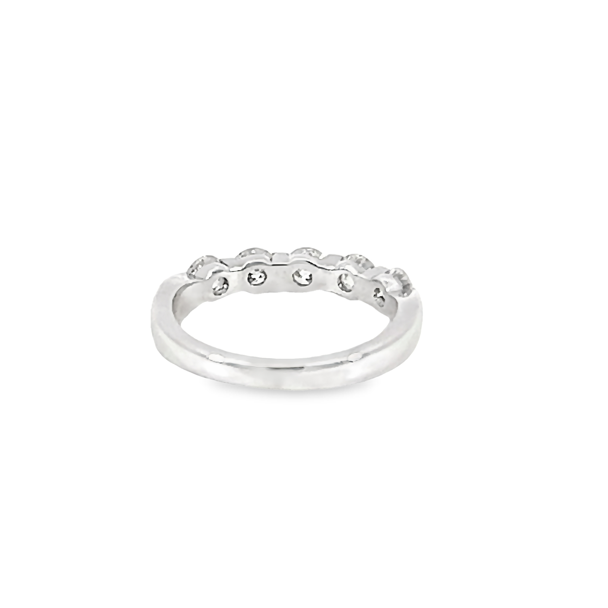 14k White Gold Diamond Wedding Band