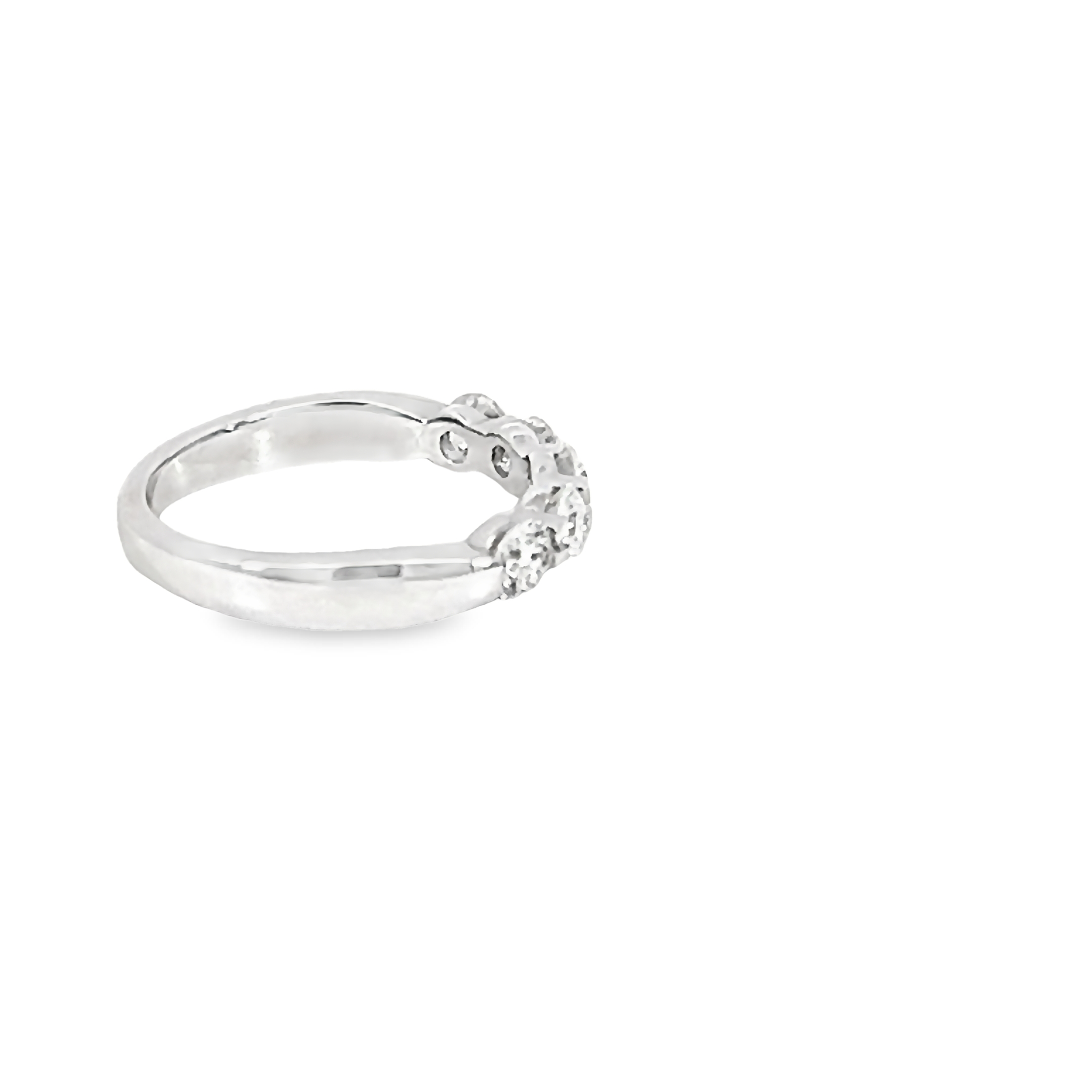 14k White Gold Diamond Wedding Band
