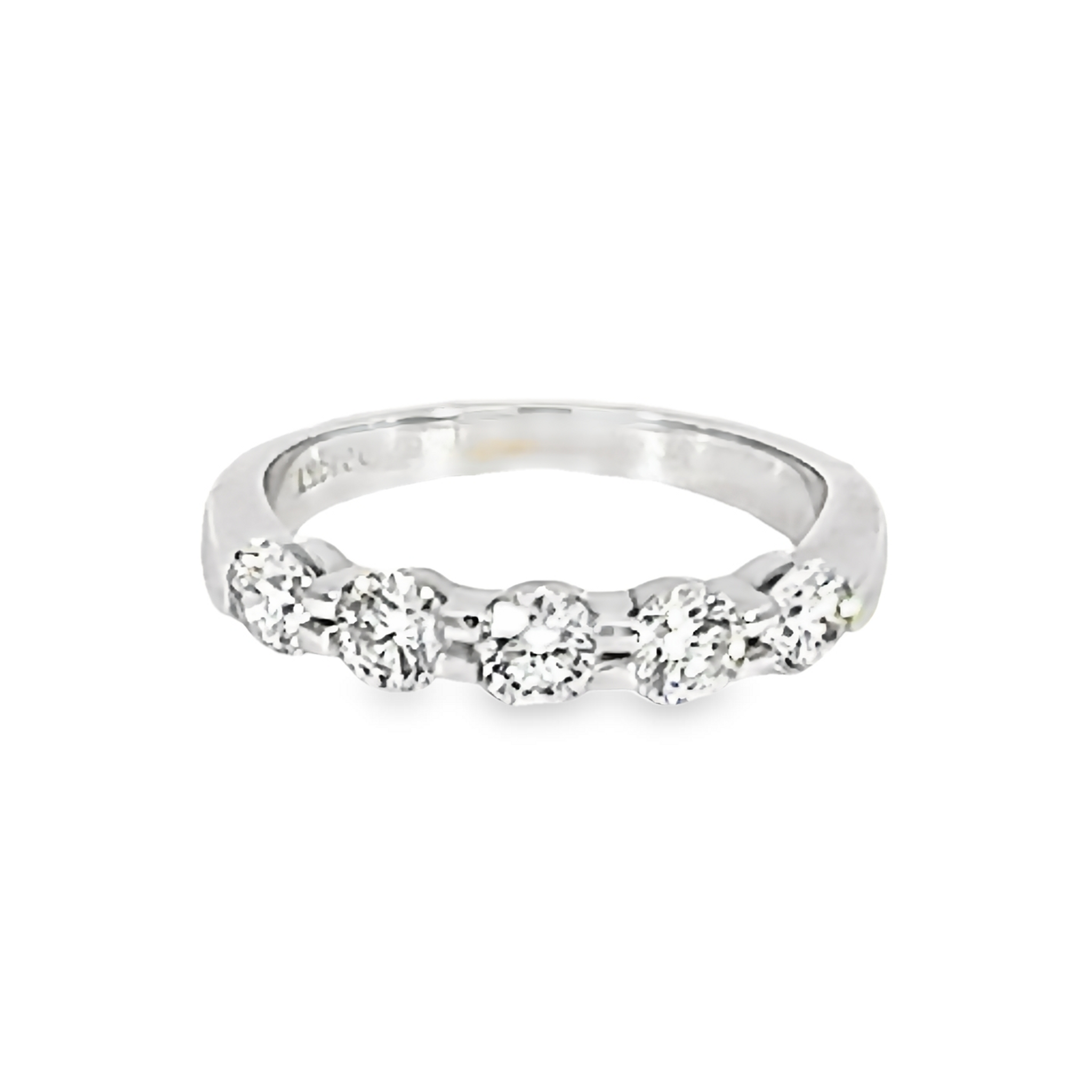 14k White Gold Diamond Wedding Band