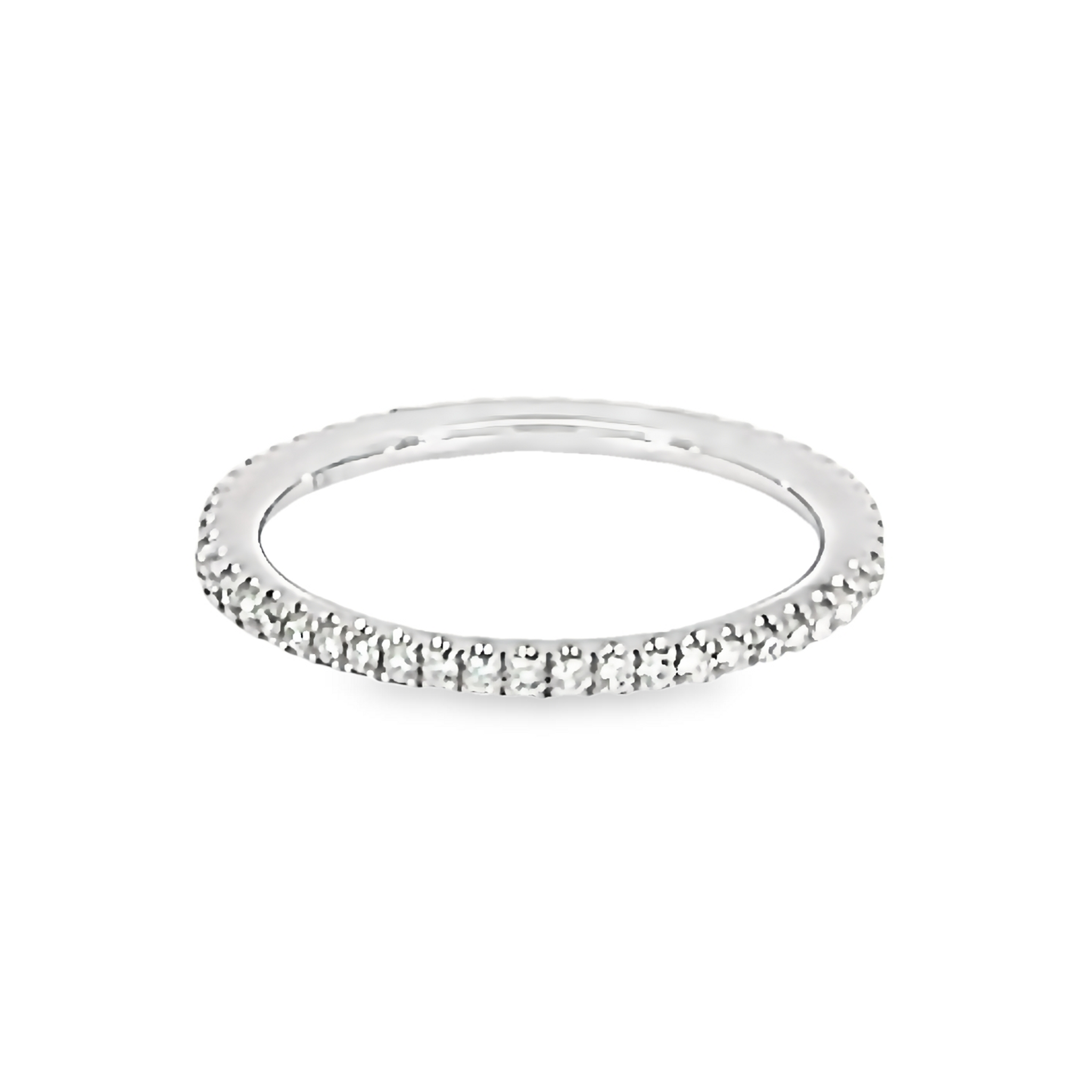 14 Karat white gold wedding band with 51=0.33tw Round Brilliant G VS Diamonds