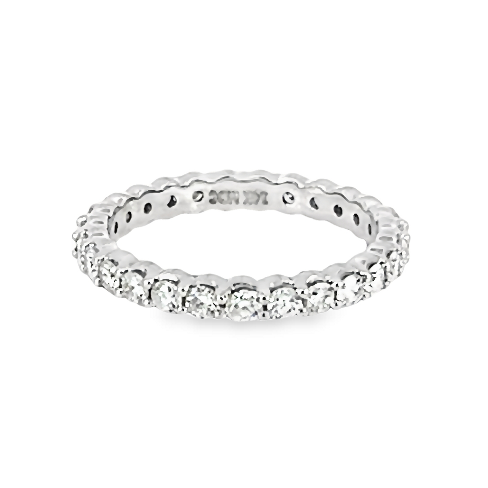 14k White Gold Diamond Wedding Band - 001-110-04721