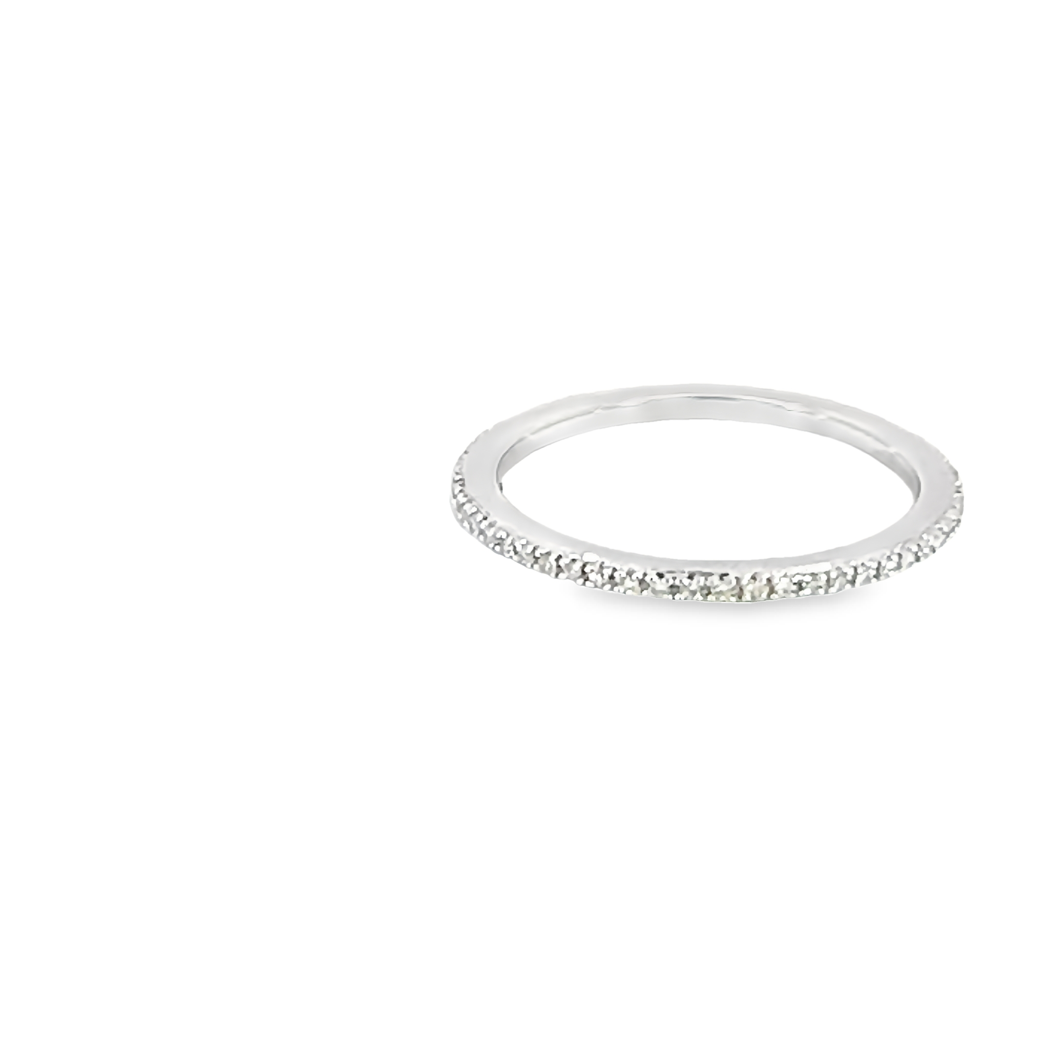 14k White Gold Eternity Diamond Wedding Band