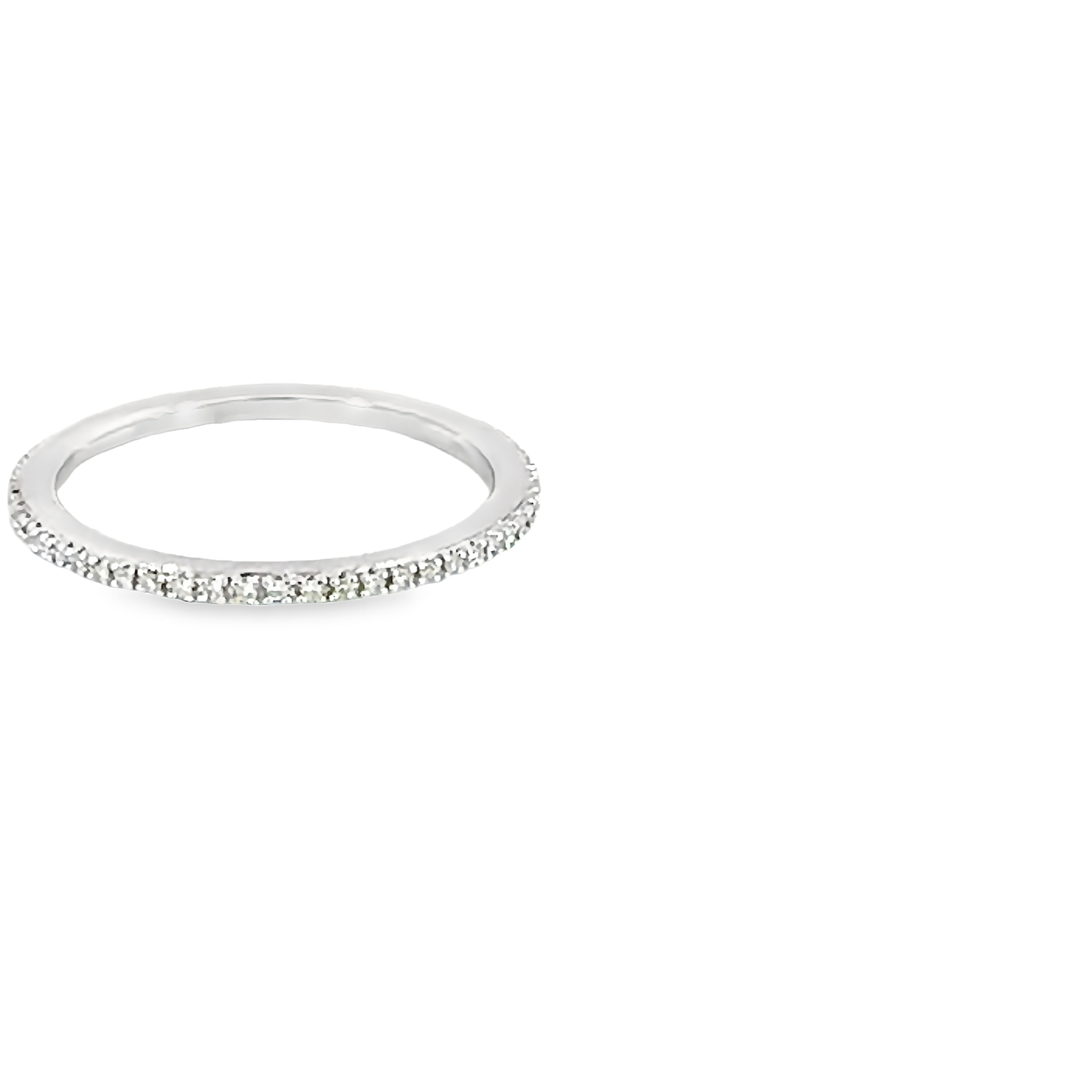 14k White Gold Eternity Diamond Wedding Band