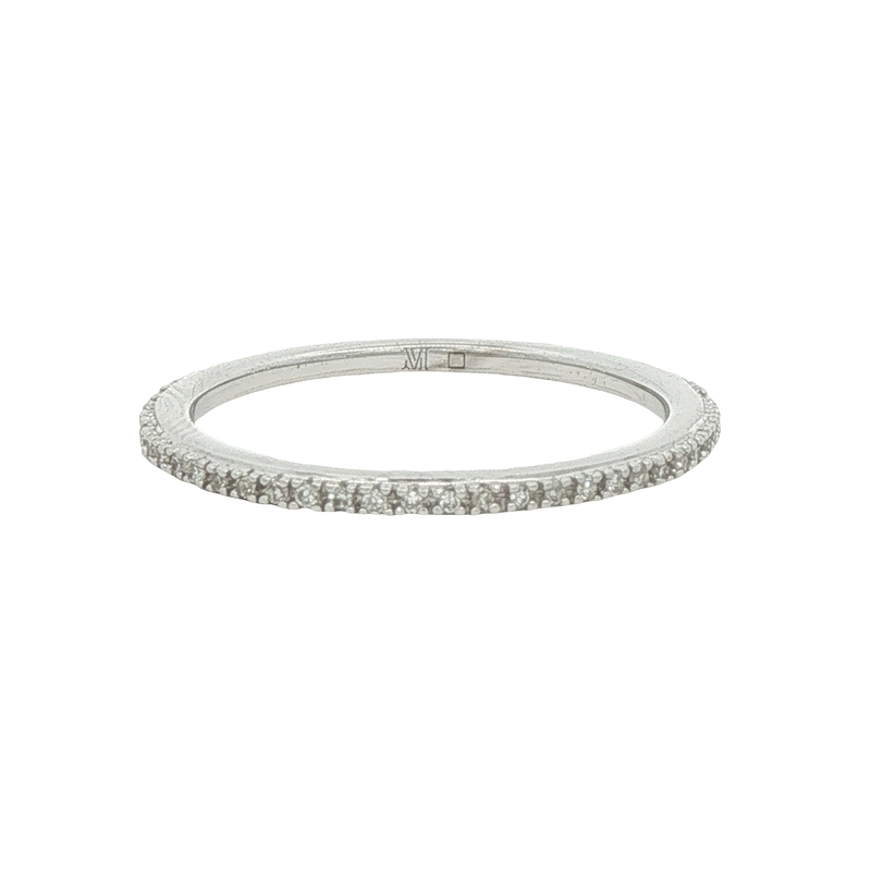 14k White Gold Eternity Diamond Wedding Band