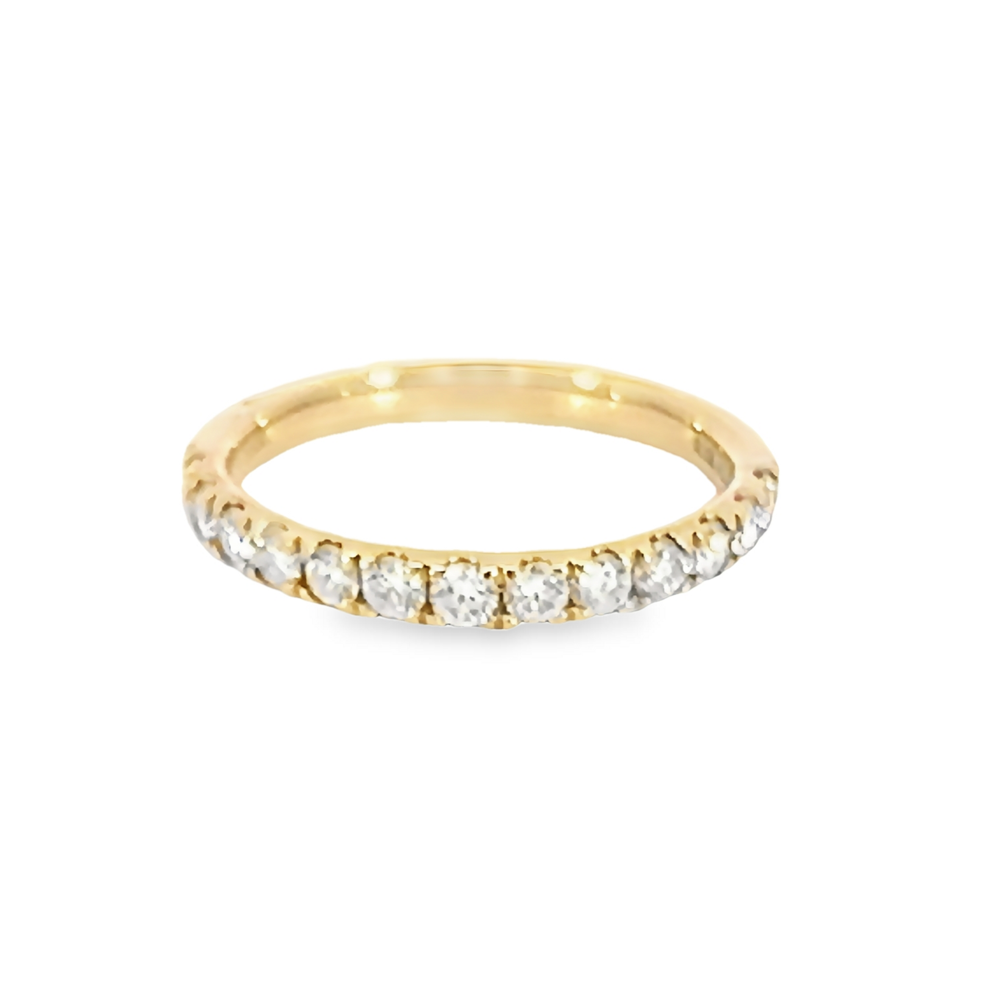 14k Yellow Gold Individual Prong Wedding Band