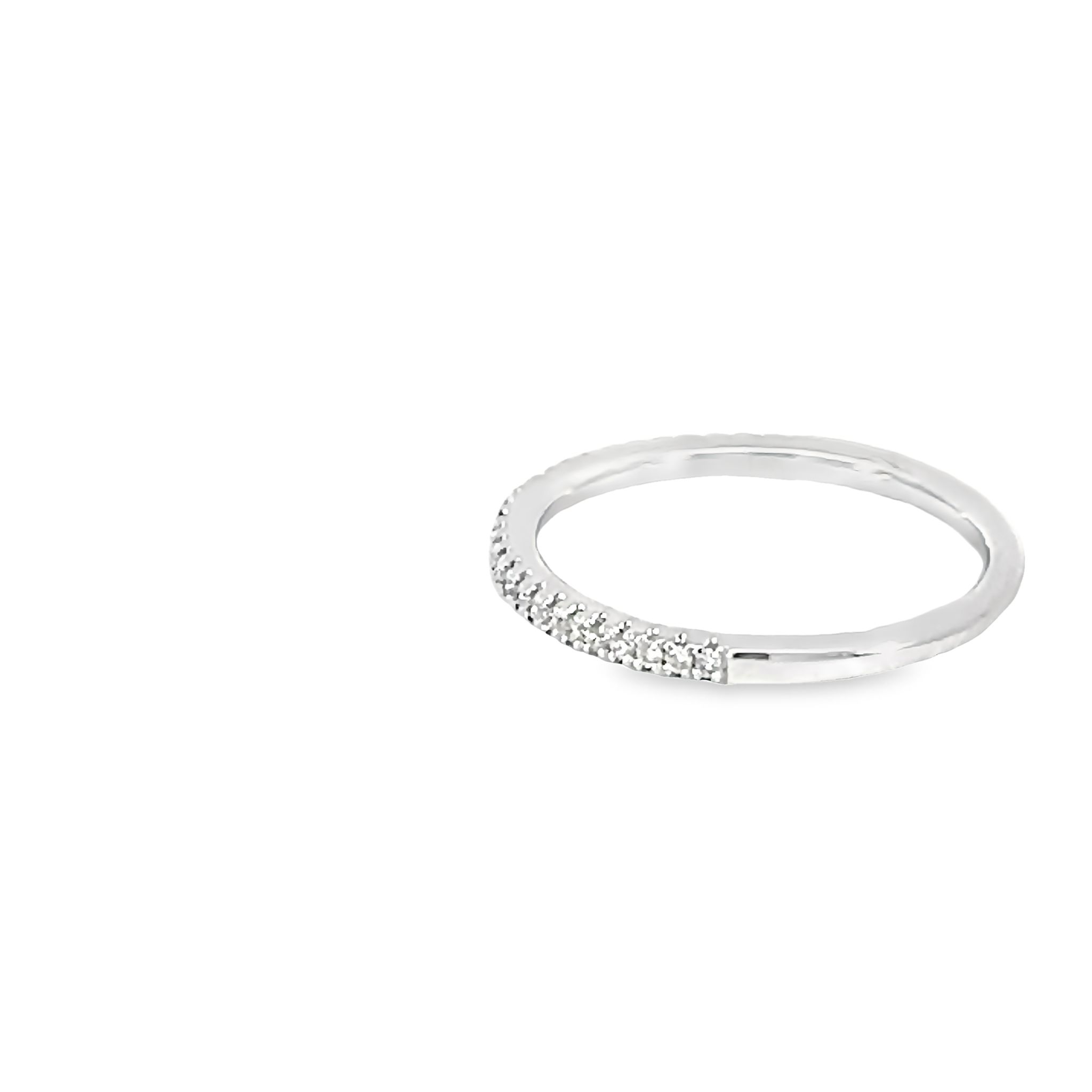 14k White Gold Diamond Wedding Band