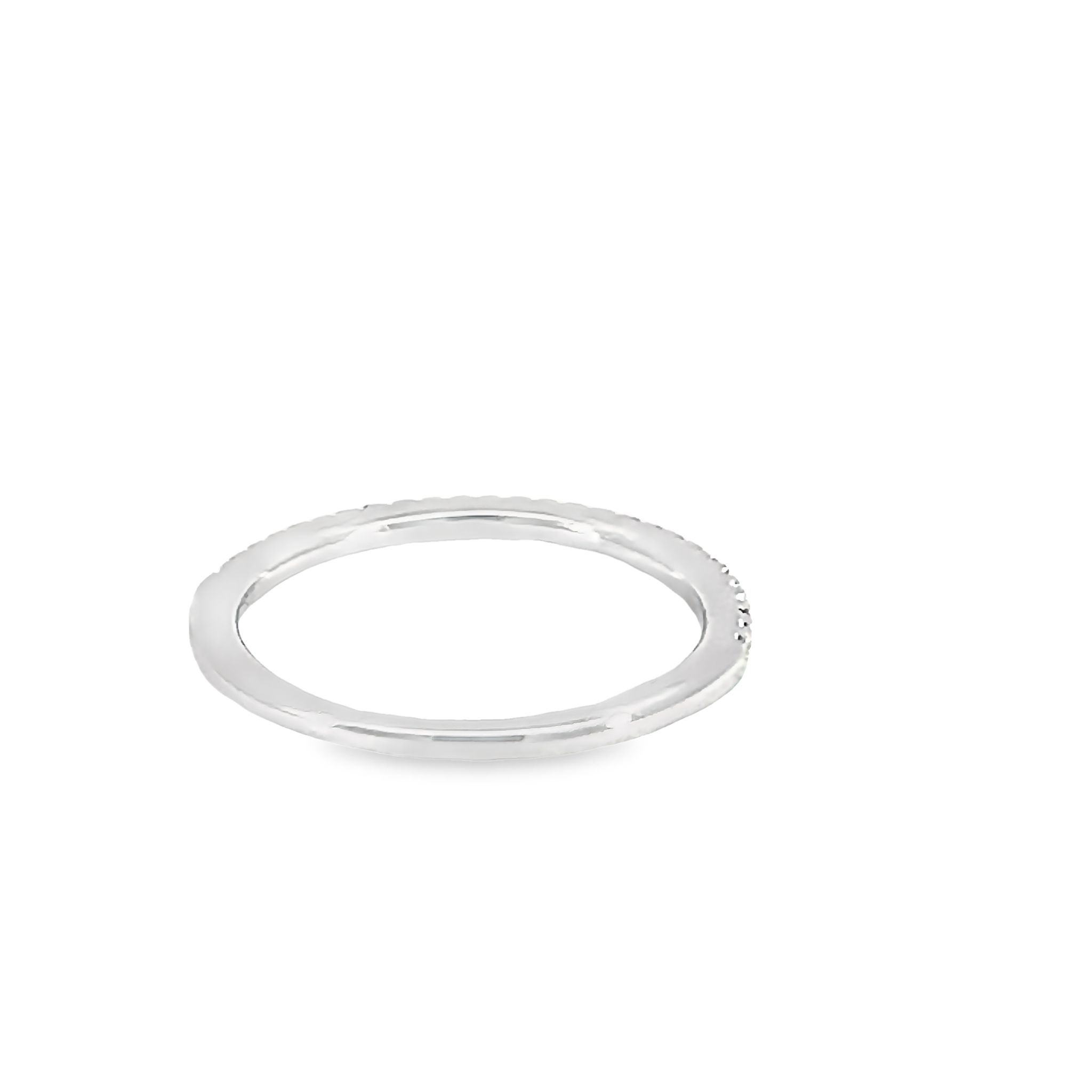 14k White Gold Diamond Wedding Band