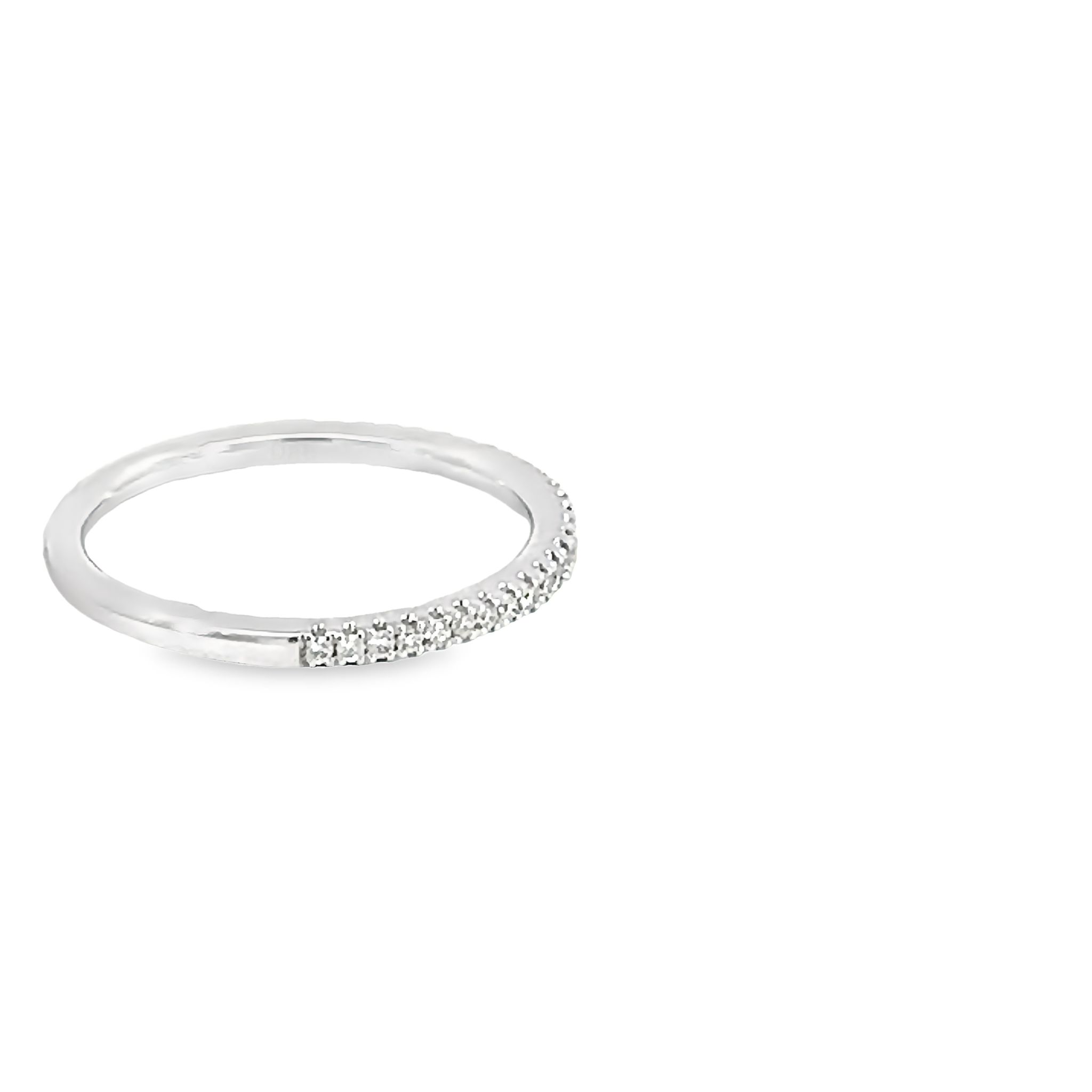 14k White Gold Diamond Wedding Band