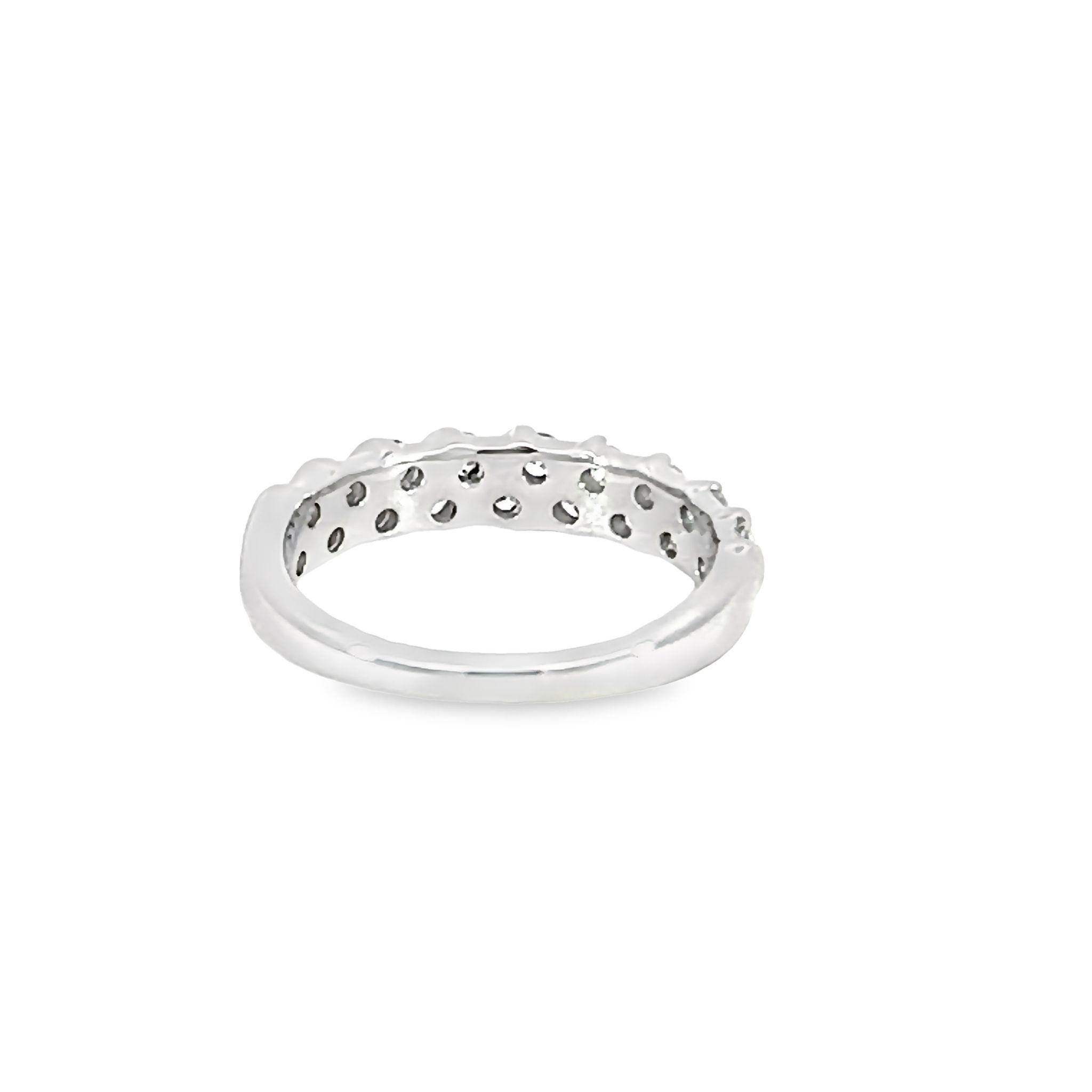14k White Gold Statemet Wedding Band