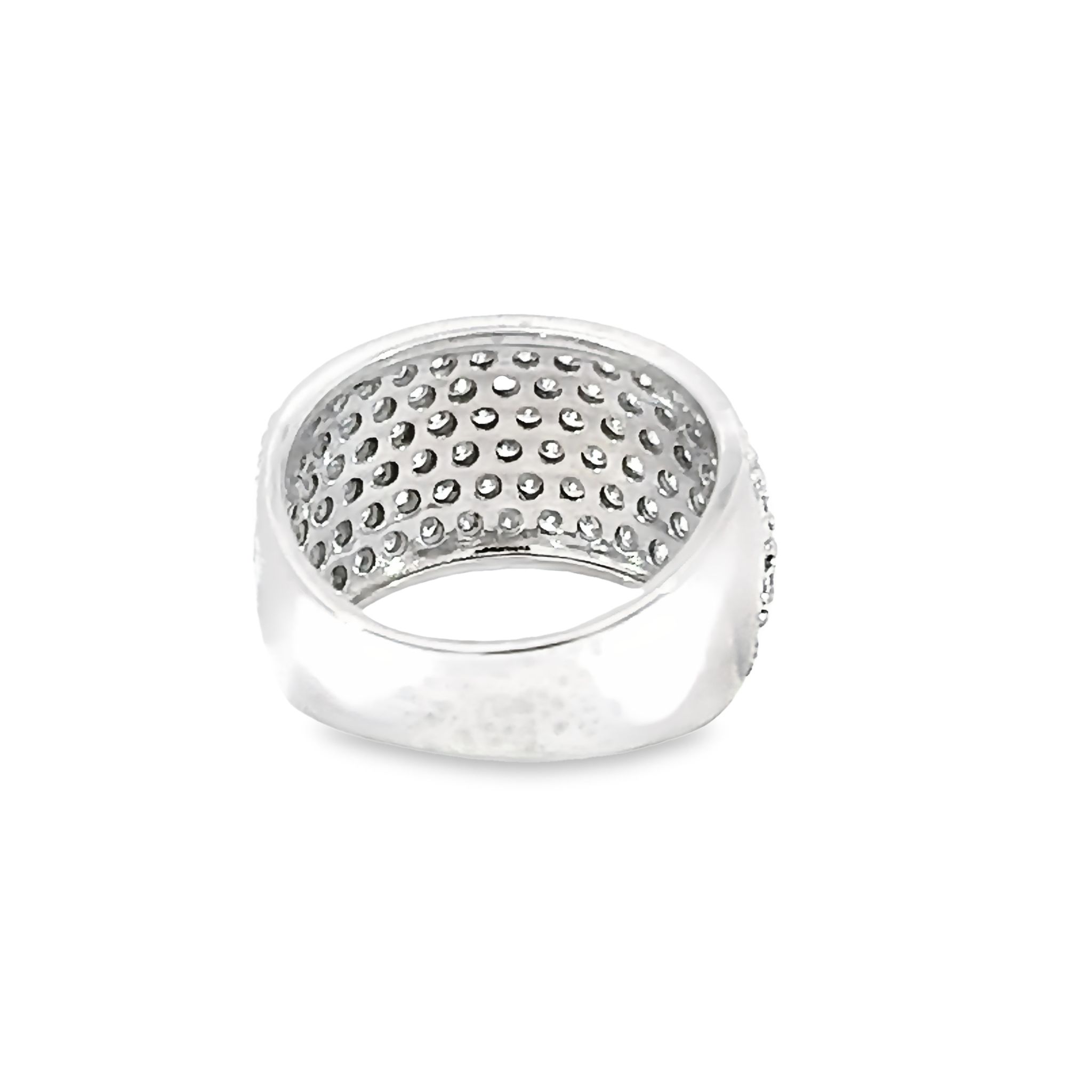 14k White Gold Diamond Statment Ring