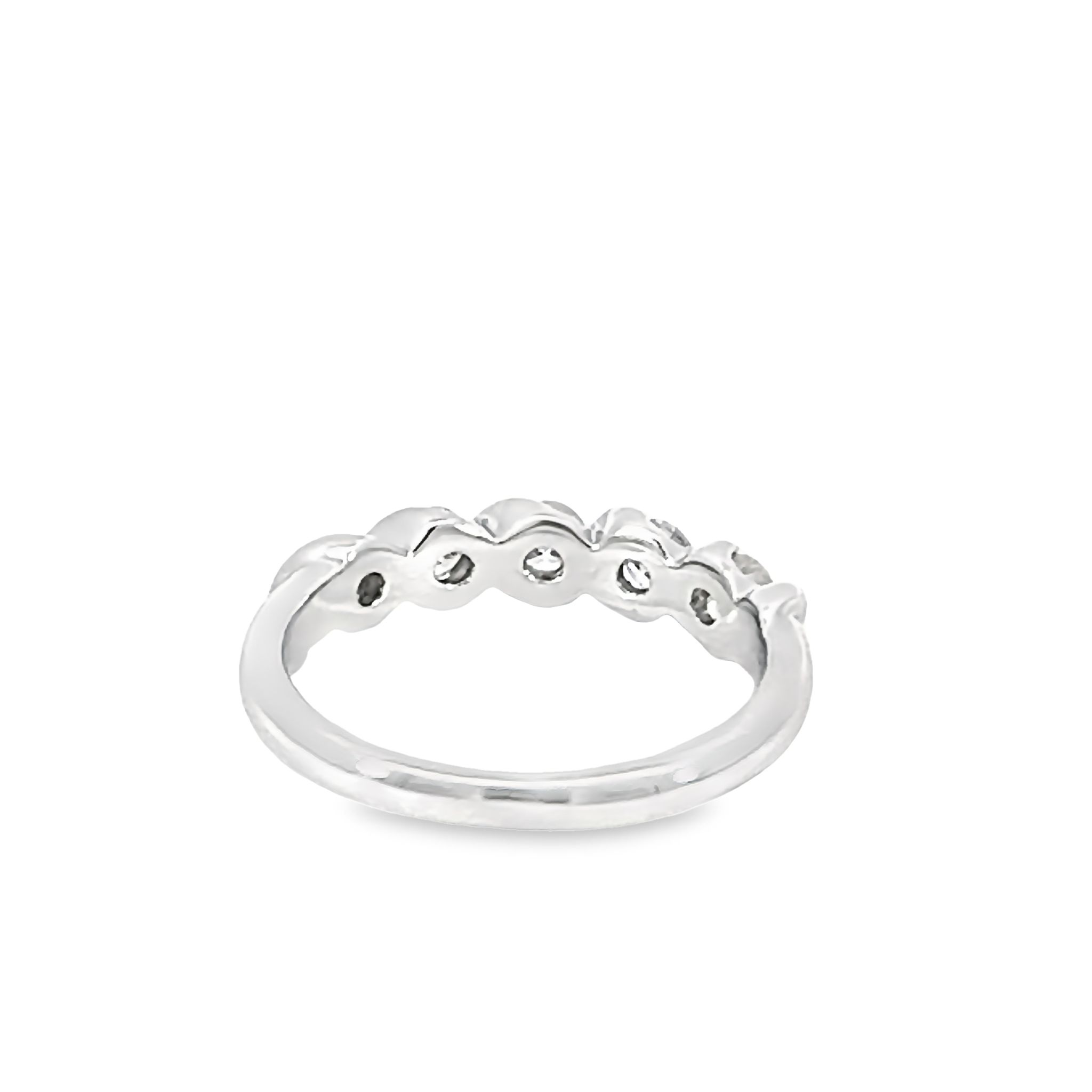 14k White Gold Diamond Wedding Band