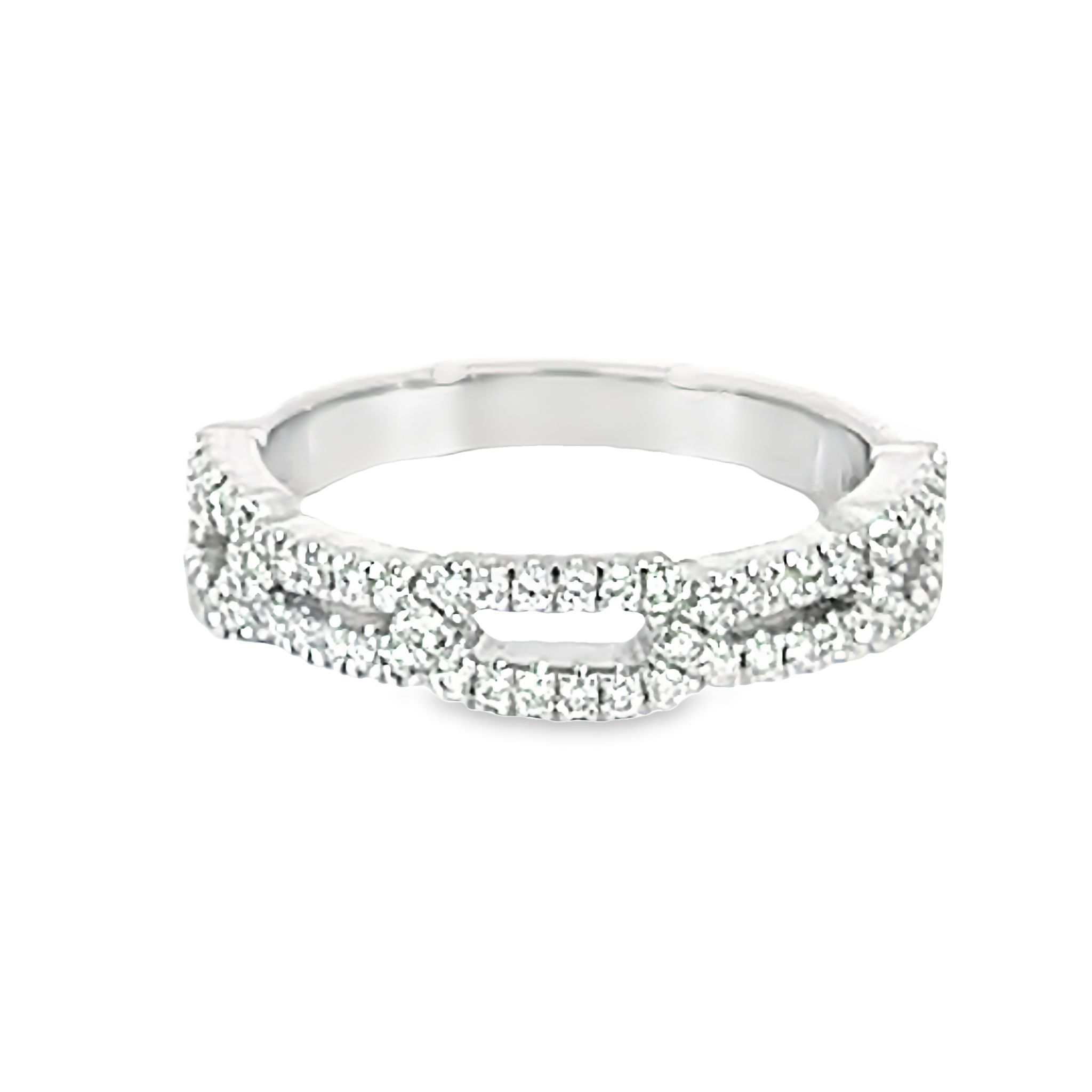14k White Gold Diamond Wedding Band 001 110 04969