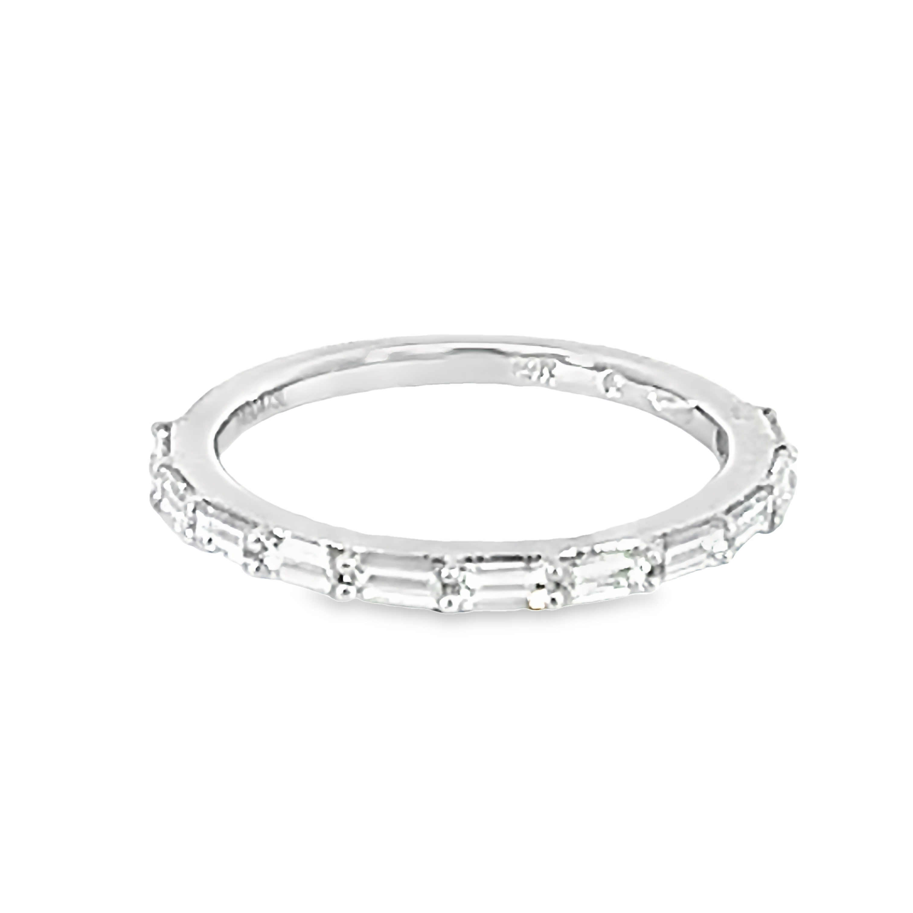 14k White Gold Diamond Wedding Band