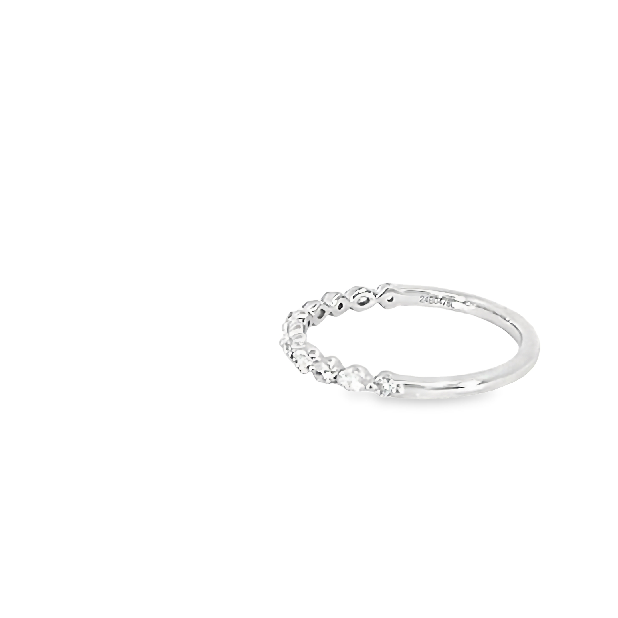 14k White Gold Diamond Band