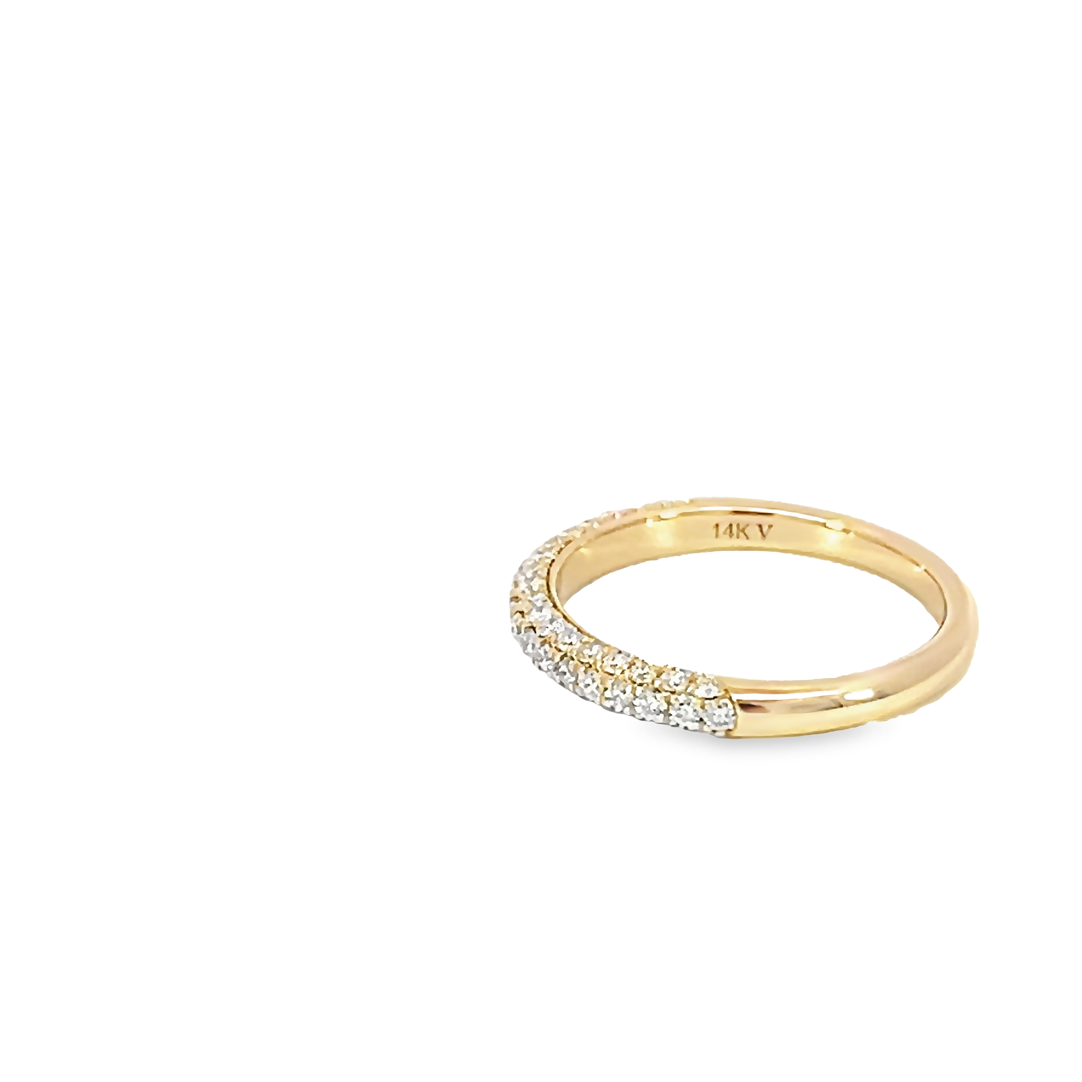 14k Yellow Gold Diamond Wedding Band