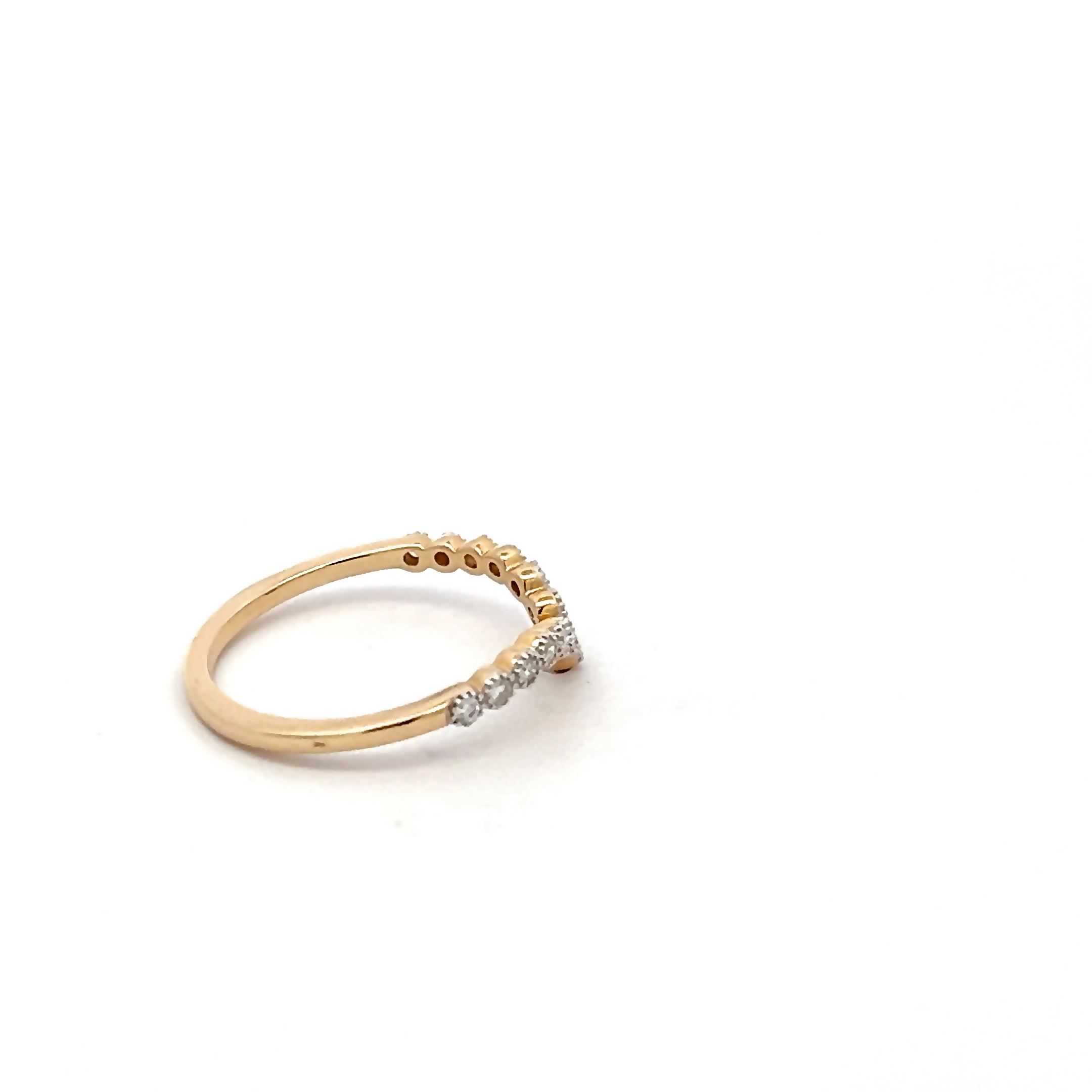 14k Yellow Gold Diamond Band Ring