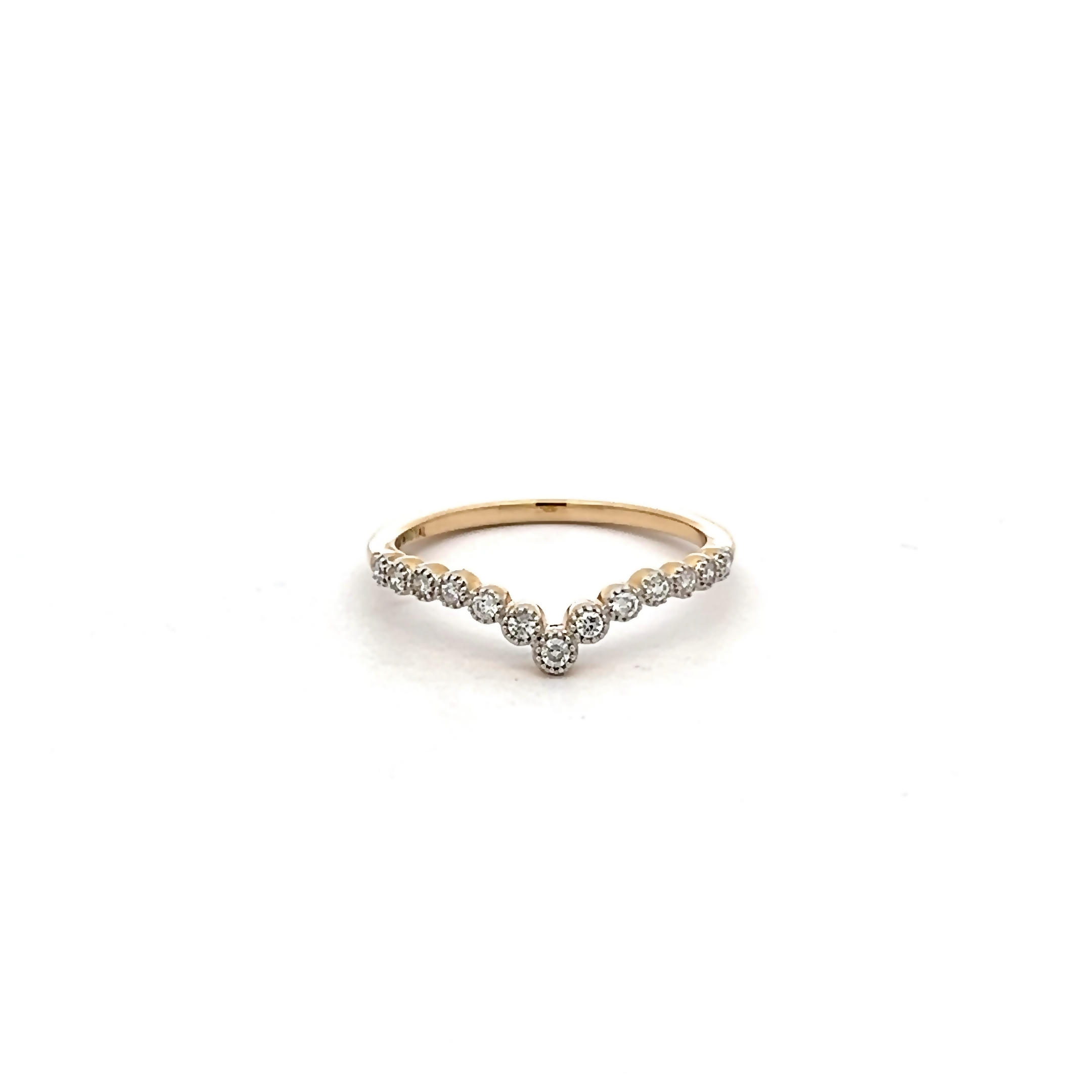 14k Yellow Gold Diamond Band Ring