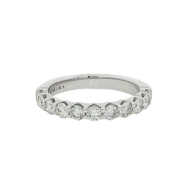 14k White Gold Diamond Wedding Band