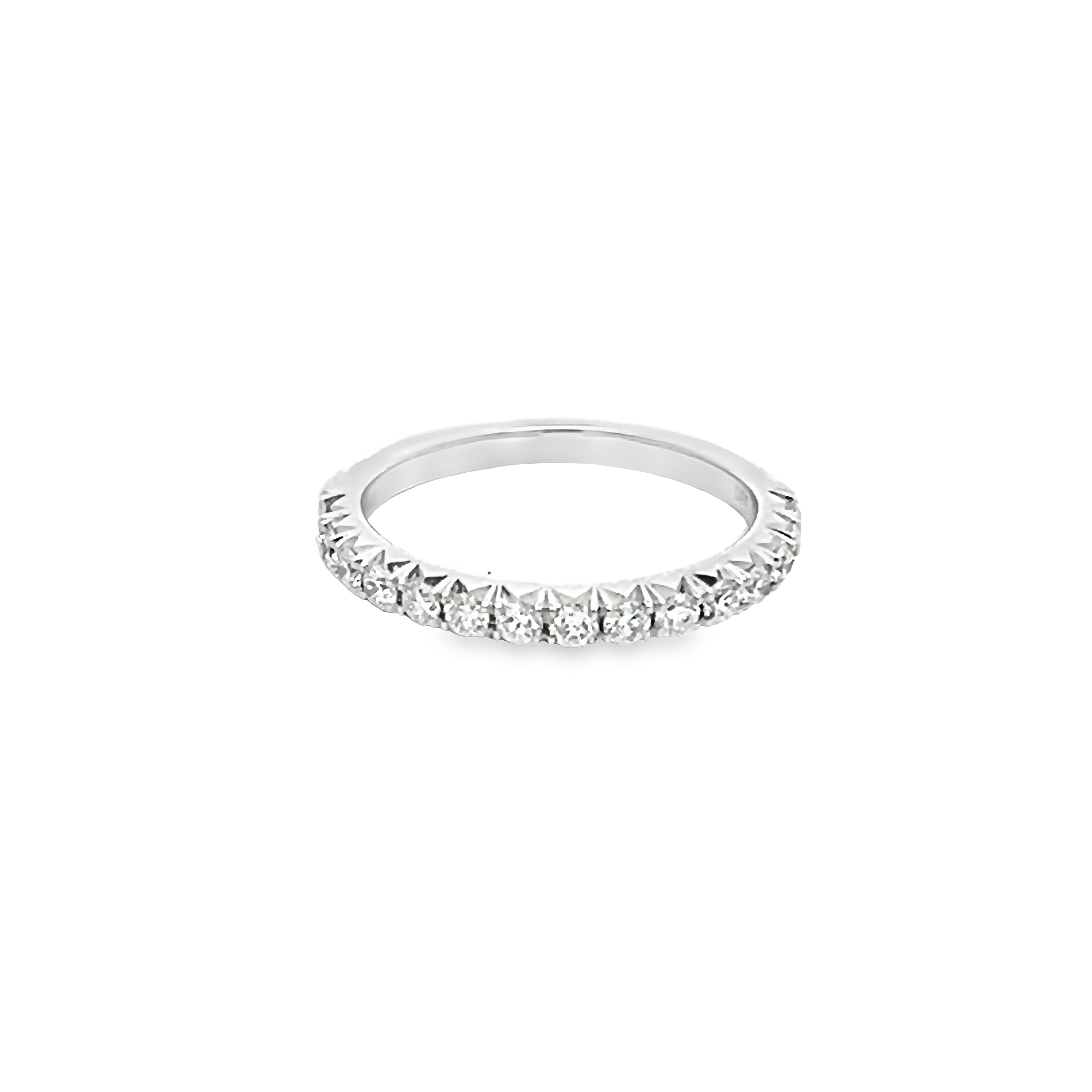 14k White Gold .50tw Diamond Wedding Band