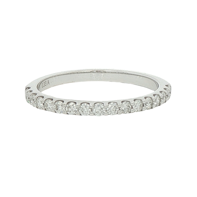 14k White Gold Diamond Wedding Band