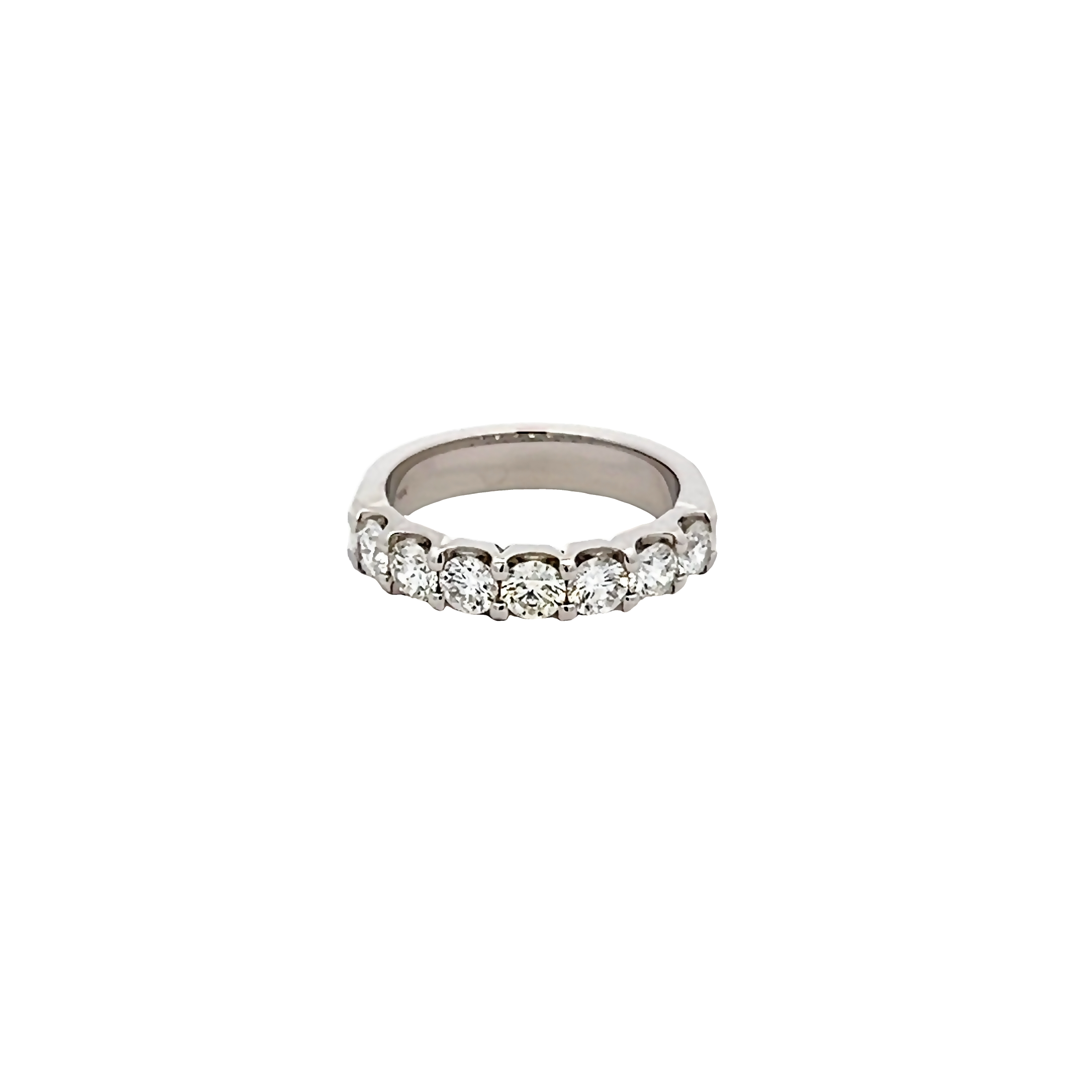 14k White Gold Diamond Wedding Band