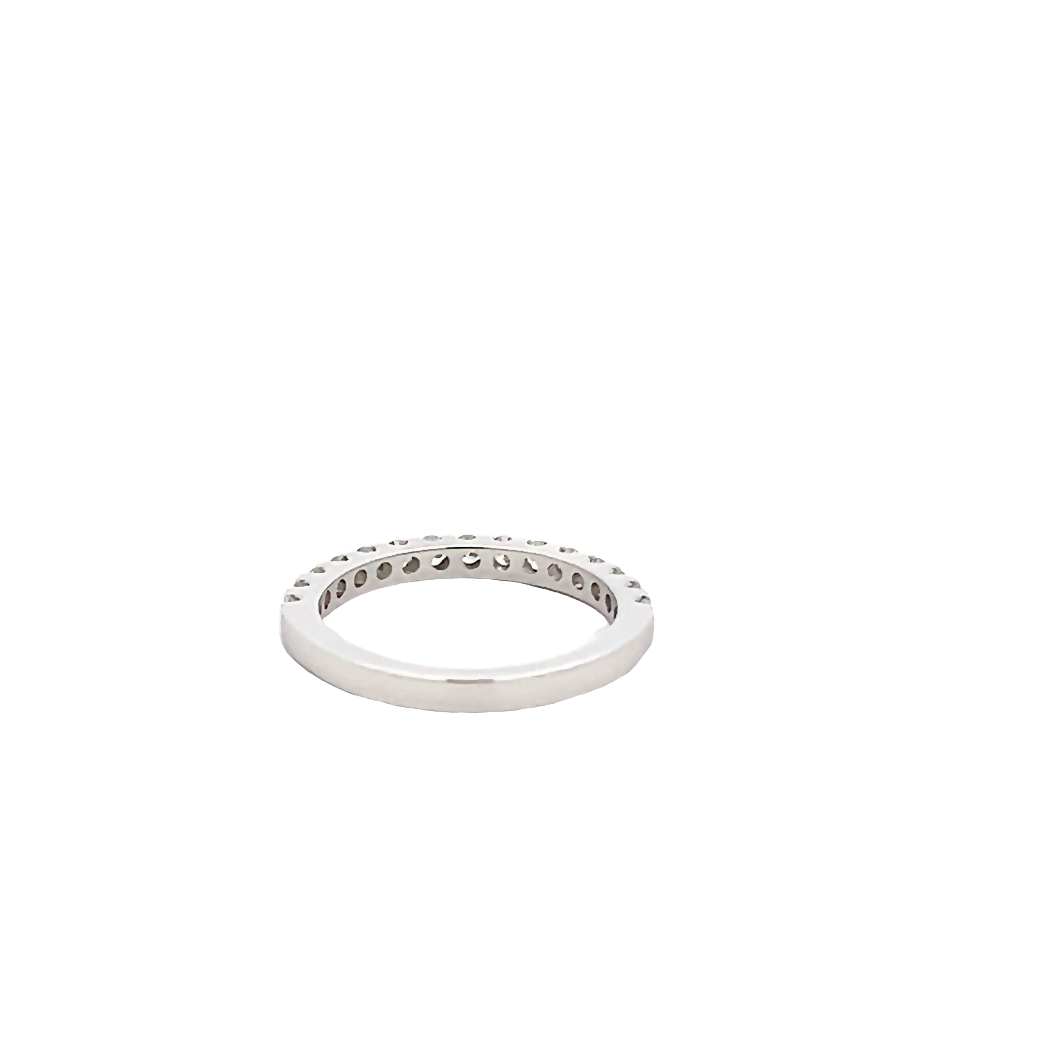 14k White Gold Diamond Wedding Band