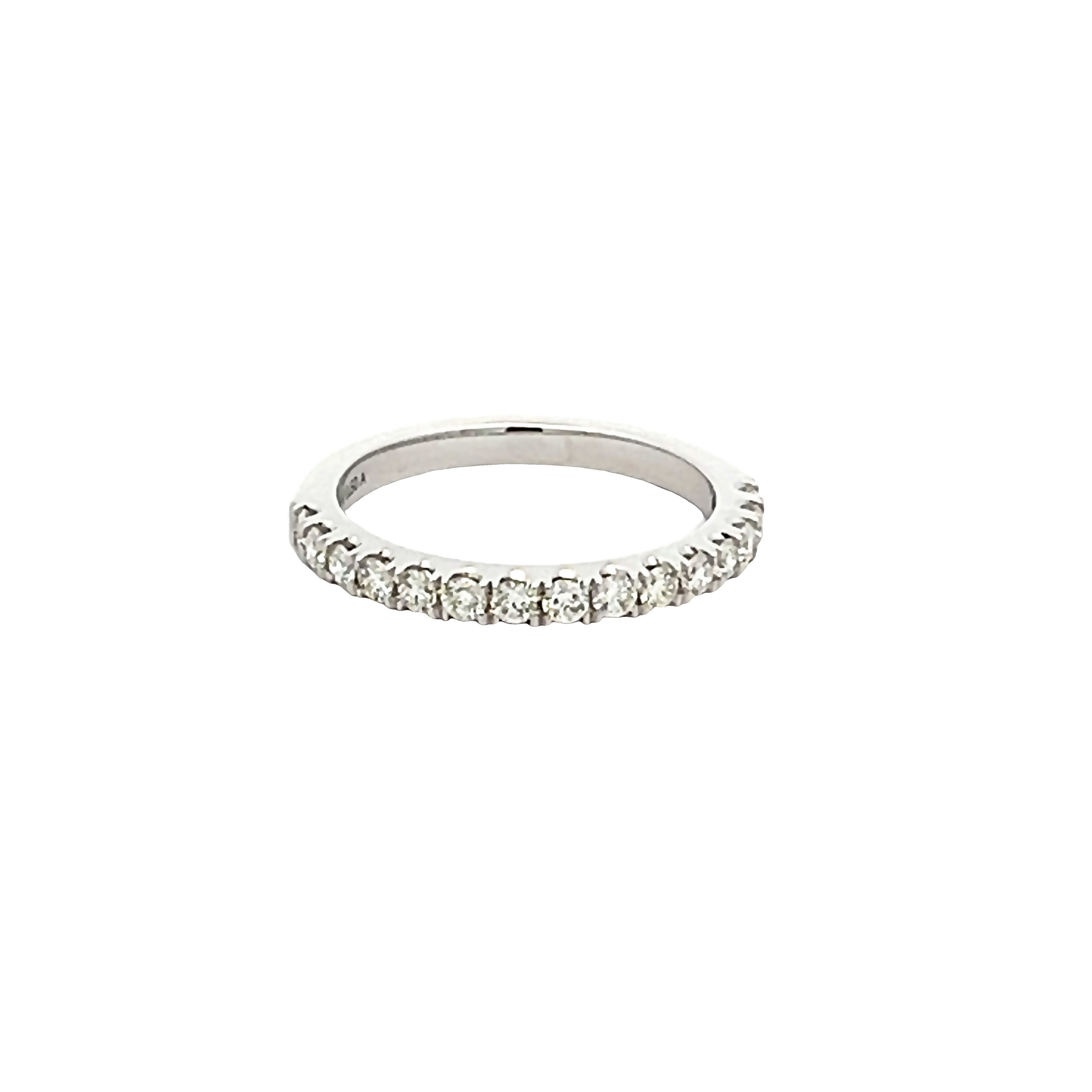 14k White Gold Diamond Wedding Band