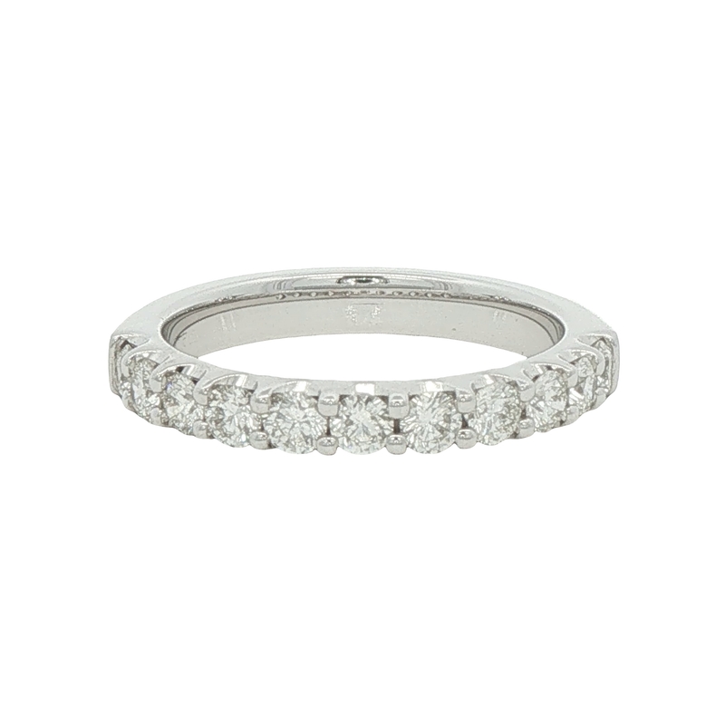 14k White Gold Diamond Wedding Band