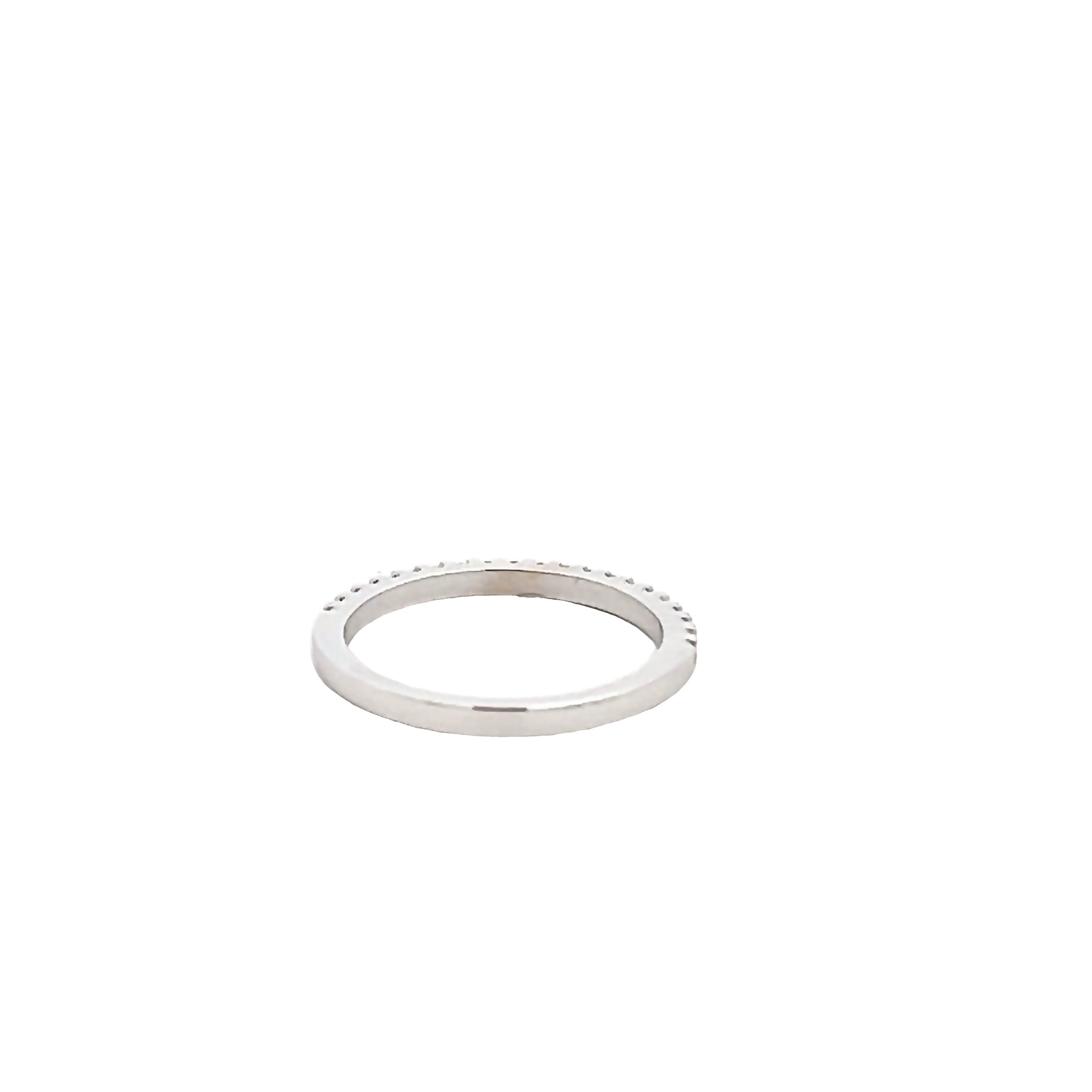 14k White Gold Diamond Wedding Band