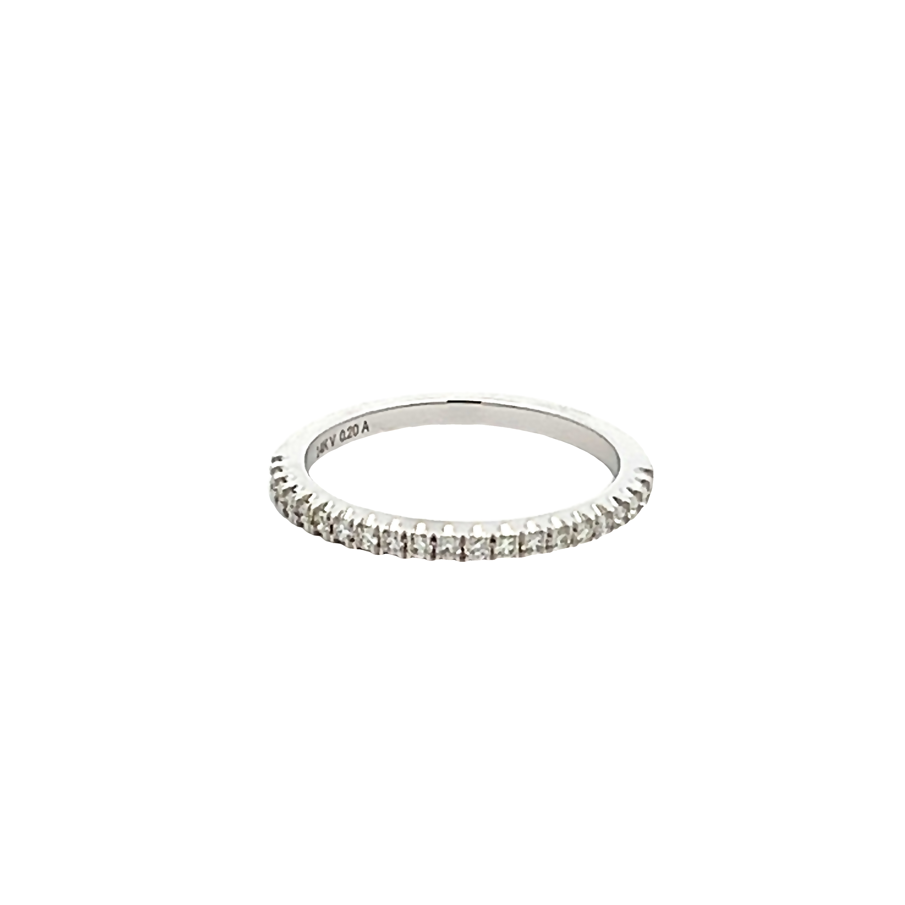14k White Gold Diamond Wedding Band