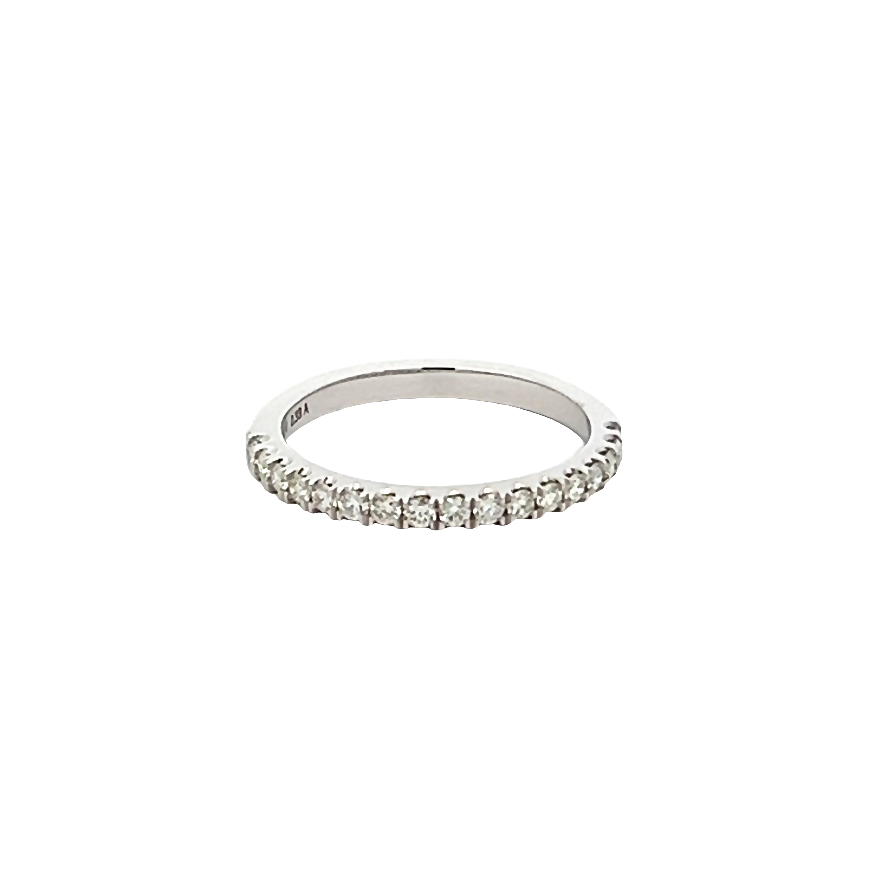 14k White Gold Wedding Band