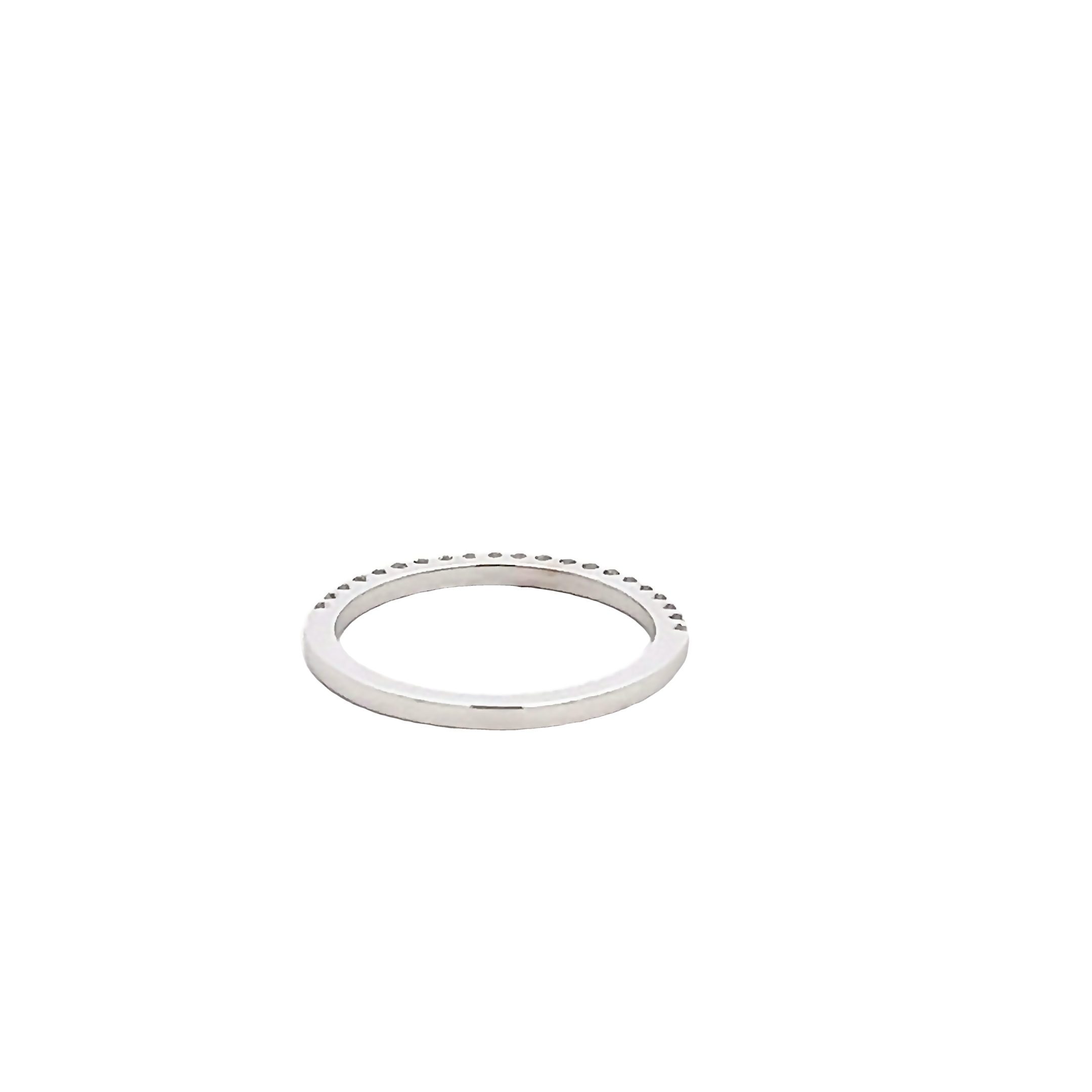 14k White Gold Diamond Wedding Band