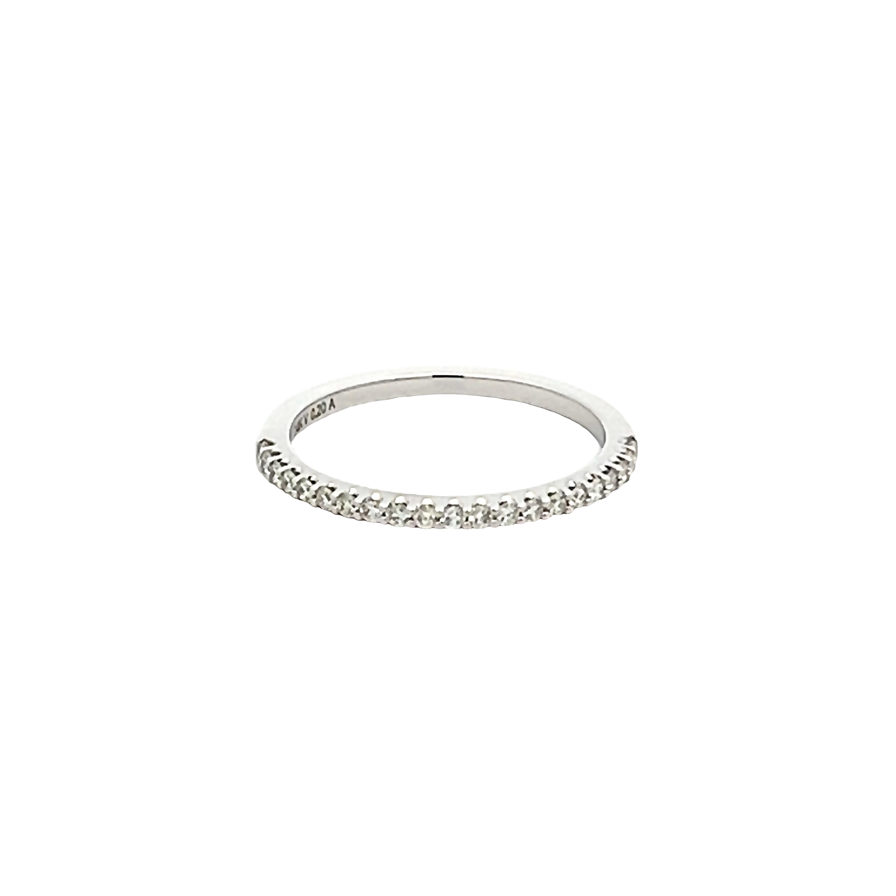 14k White Gold Diamond Wedding Band